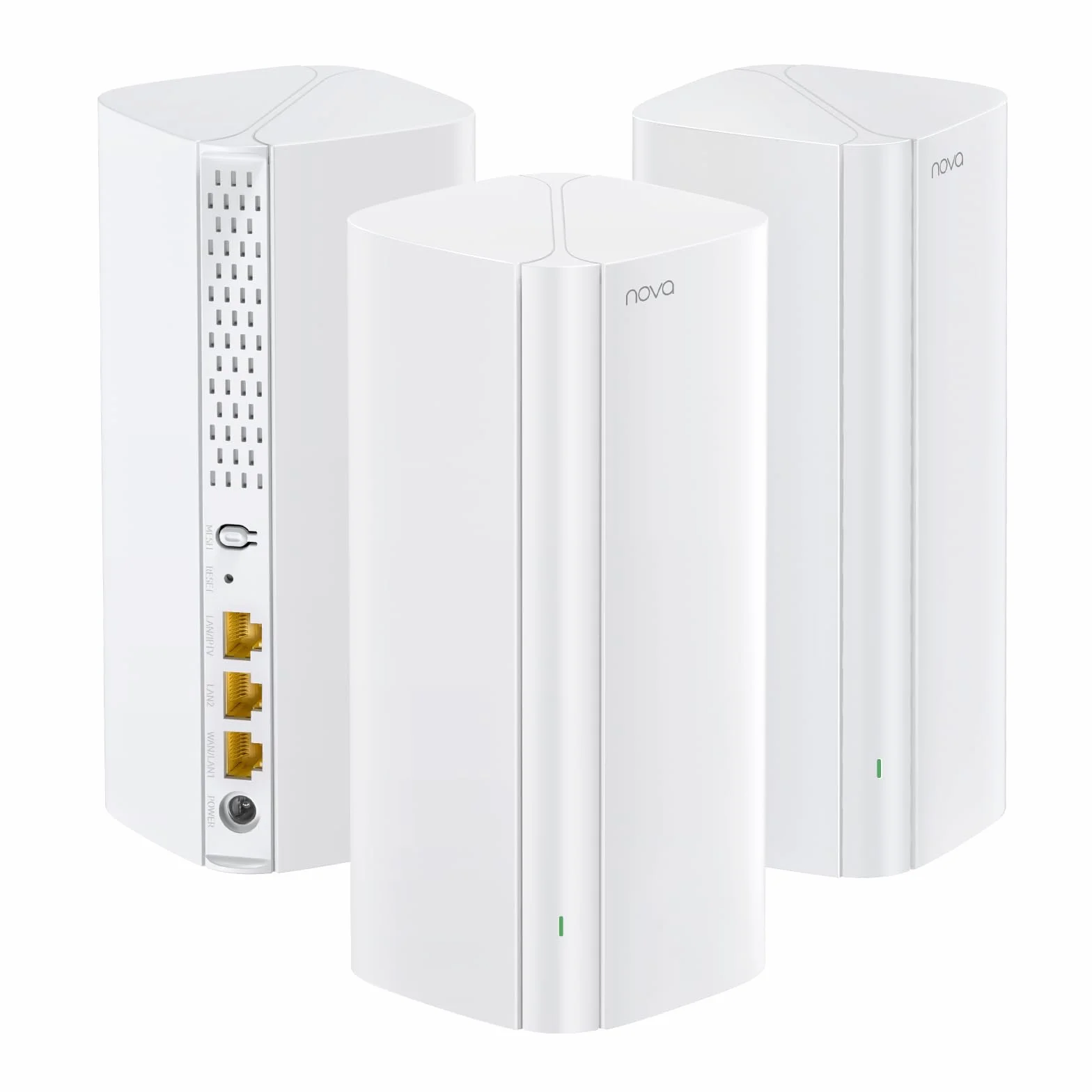 Tenda Nova MX12-3 AX3000 Mesh Wi-Fi 6 System, ampia copertura Wi-Fi fino a 4-6 camere da letto, 1.7 GHz Quad-Core CPU, porte LAN Gigabit, 3-Pack