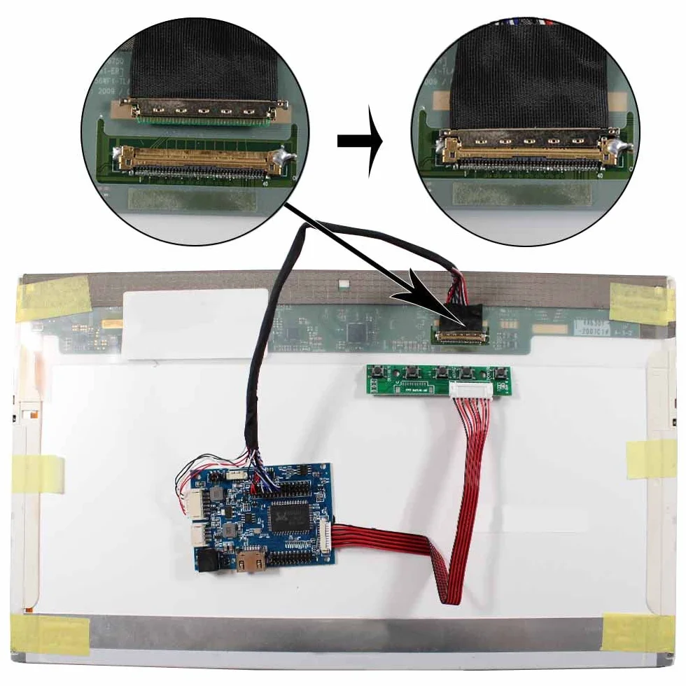 VSDISPLAY Controller Board per 14" 15.6" N140BGE-L43 B140XW01 LP140WH4 B156XW02 V2 V6 B156XTN02.1 Pannello LCD 1366x768 LED 40Pin LVDs