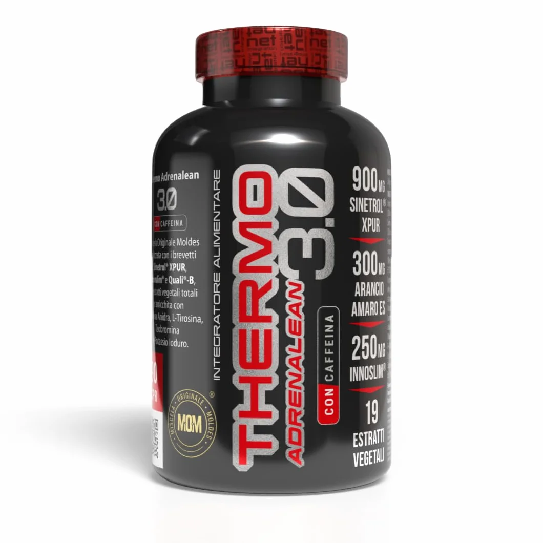 NET Integratori THERMO ADRENALEAN 3.0 con caffeina 90 cpr Integratore Termogenico Accelerare Metabolismo