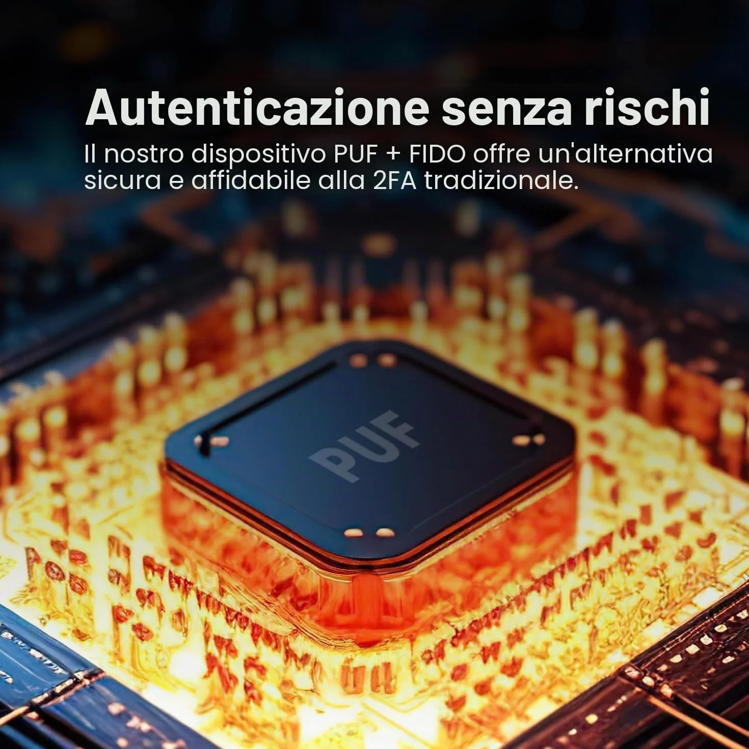 SecuX PUFido - Chiave di sicurezza USB-C con tecnologia PUF. Certificato FIDO2/U2F per l'accesso senza password o 2FA su Google, Microsoft e Facebook.
