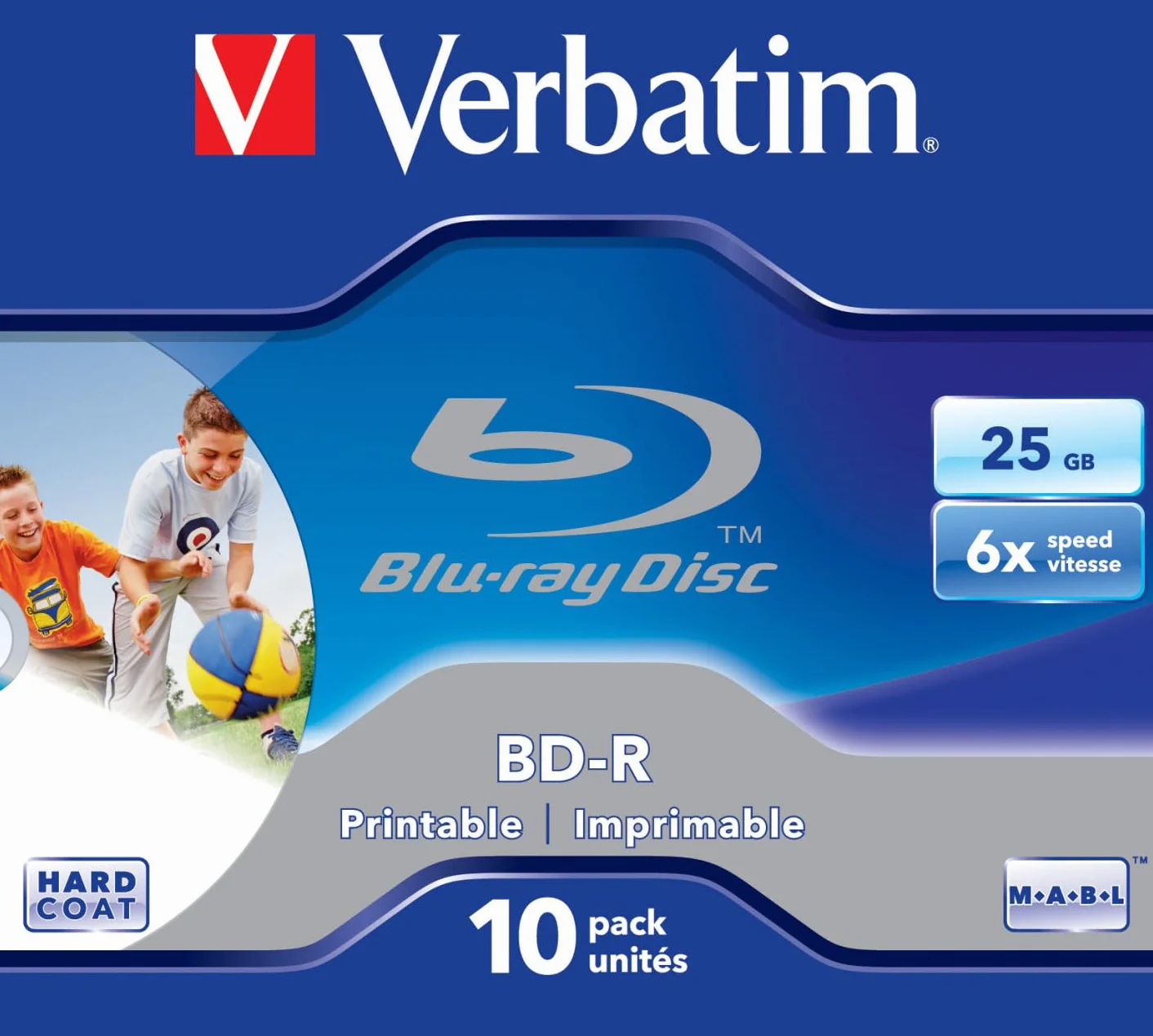 Verbatim BD-R SL 25 GB 6 x Printable 10pk – BD-RE registrabili (6 x, scatola di gioielli)