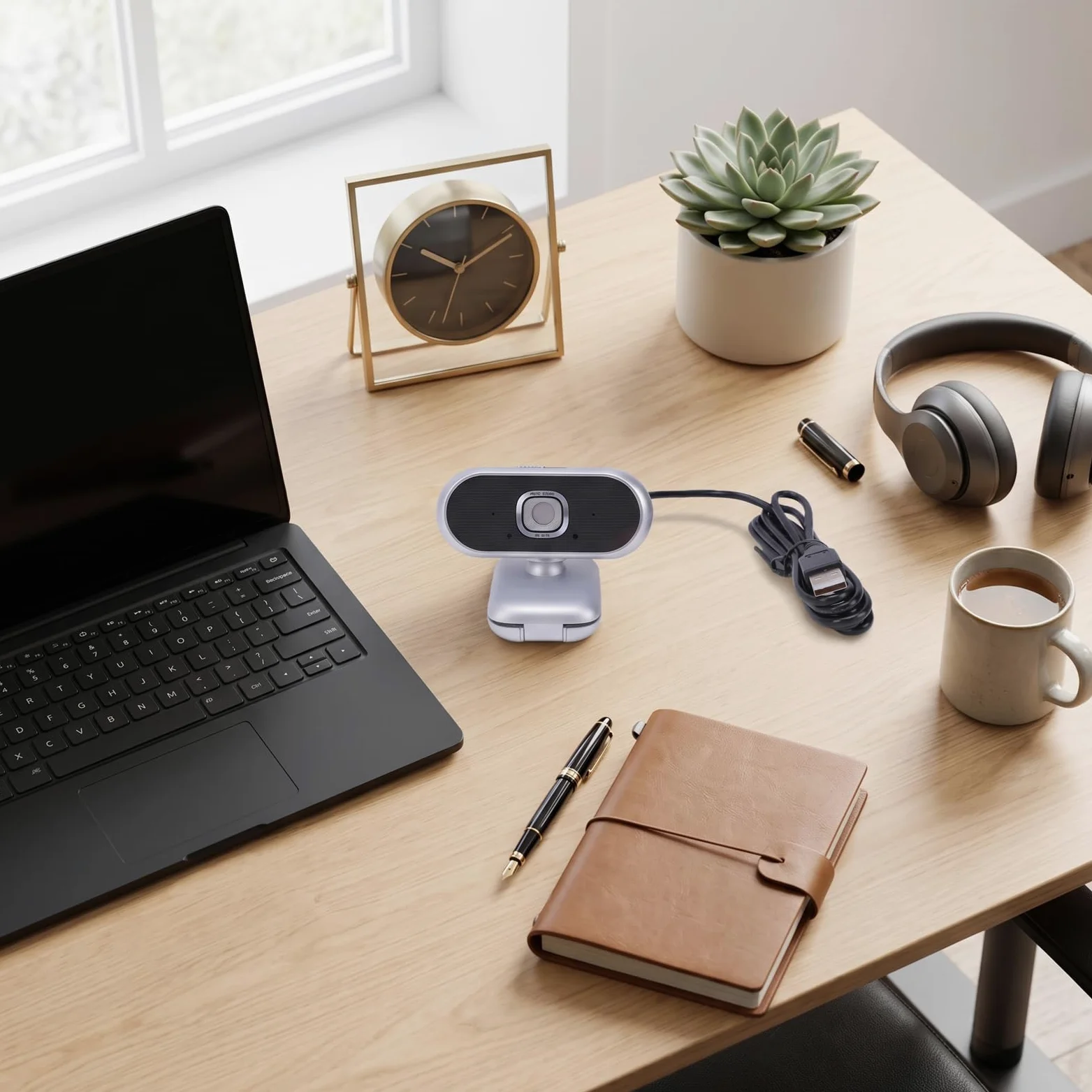 Tangxi Copertura per la Privacy della Webcam USB con Messa a Fuoco | Webcam 4K HD con Messa a Fuoco Automatica, USB Plug-and-play, Copertura Privacy, Ideale per Videochiamate su Desktop e Laptop