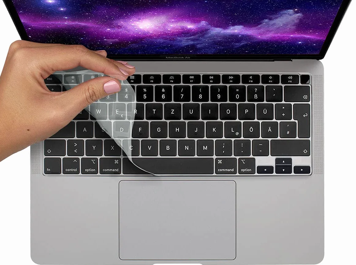 MyGadget Copritastiera compatibile con Apple MacBook Air 13 Pollici (Dal 2020 M1) - Protezione Tastiera Silicone - Skin Trasparente