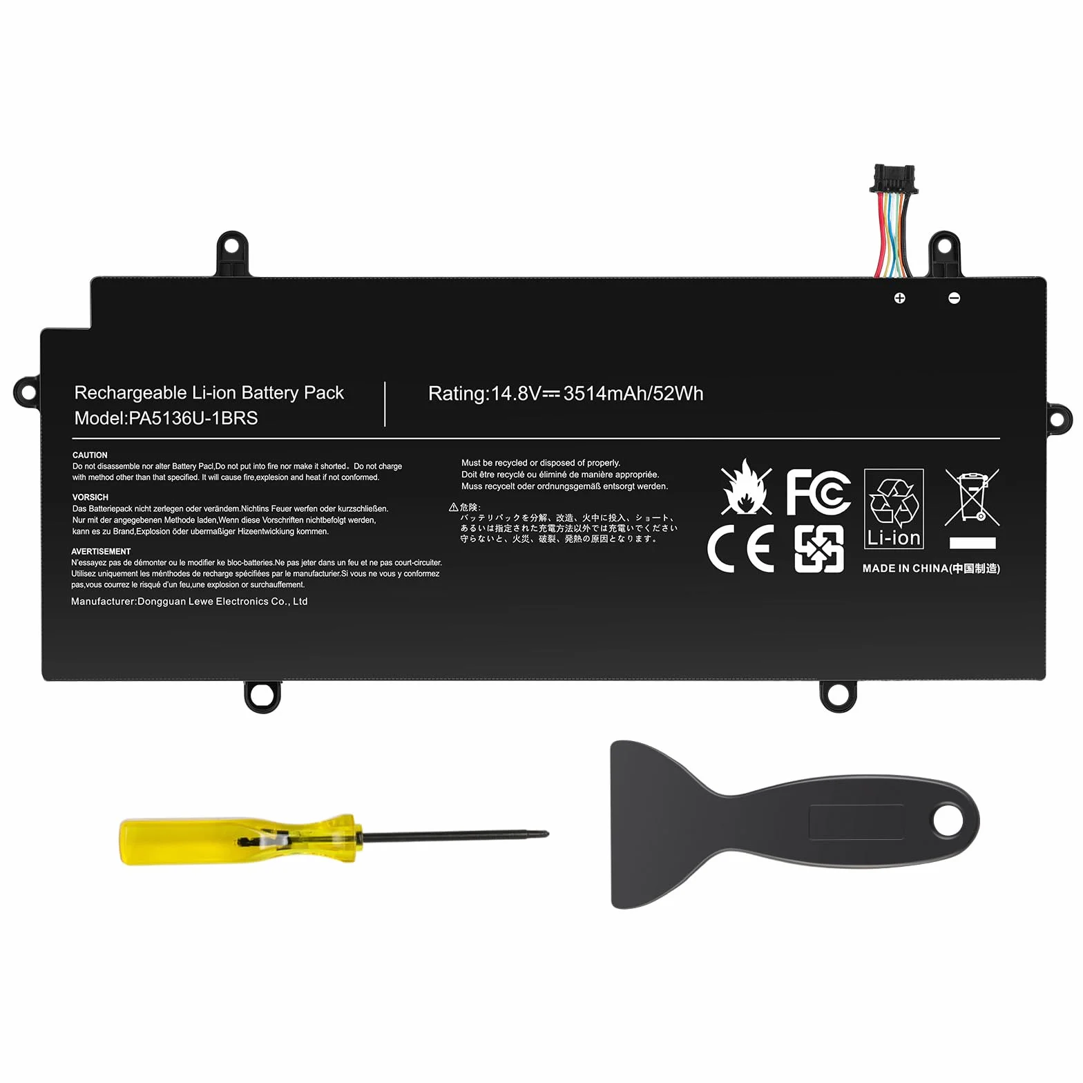 ASUNCELL 14.8V/52Wh PA5136U-1BRS Batteria del computer portatile per Toshiba Portege Z30 Z30-A Z30-B Series Z30-A1301 Z30-AK01S Z30-AK03S Z30-AK04S Z30-AK06S Z30-AK12S Z30-AK22S Z30-AK31S Z30-AK32S