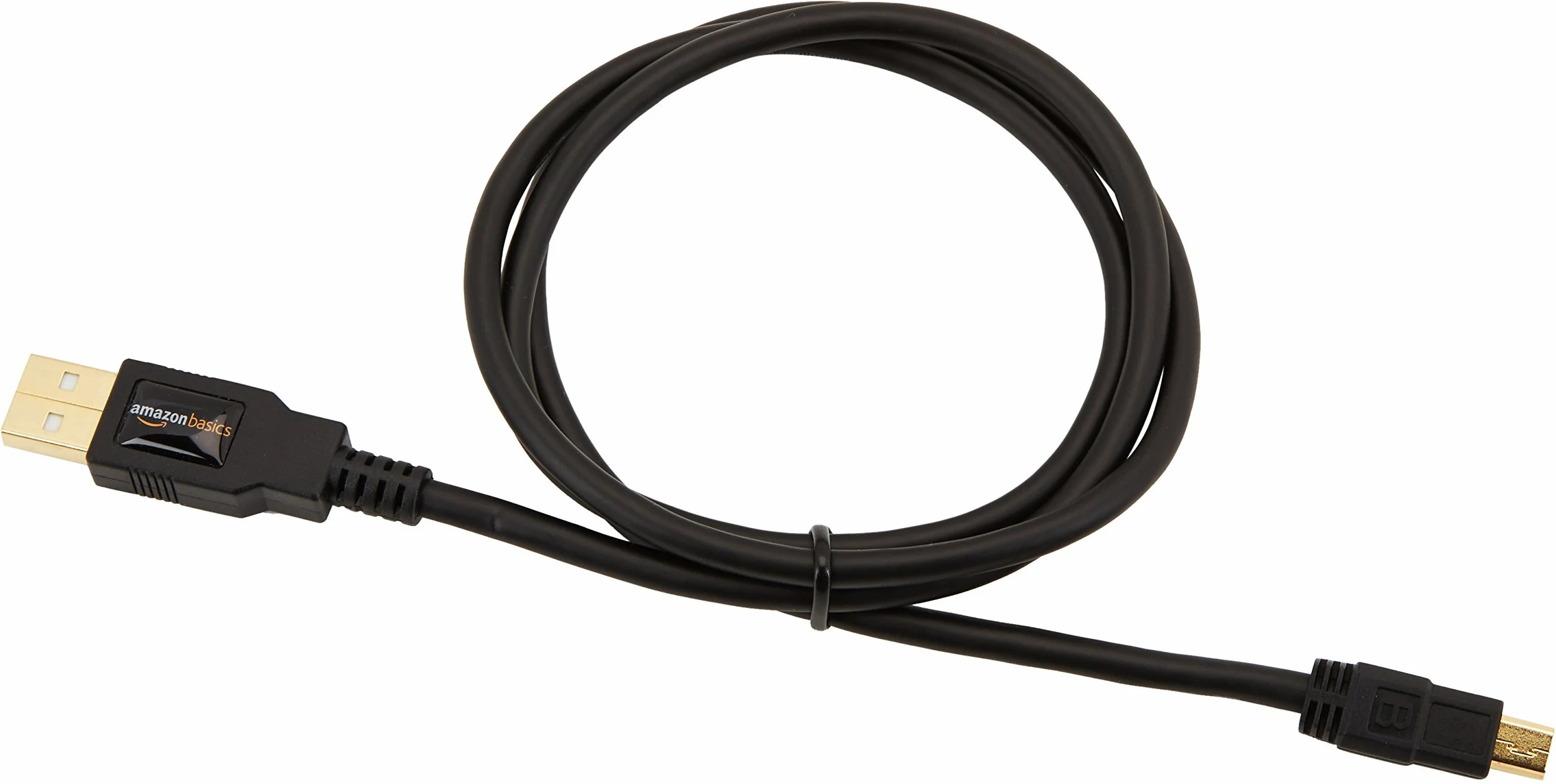 AmazonBasics Cavo USB-A 2.0 maschio/Mini USB B (0.9 m) per Personal computer, Nero