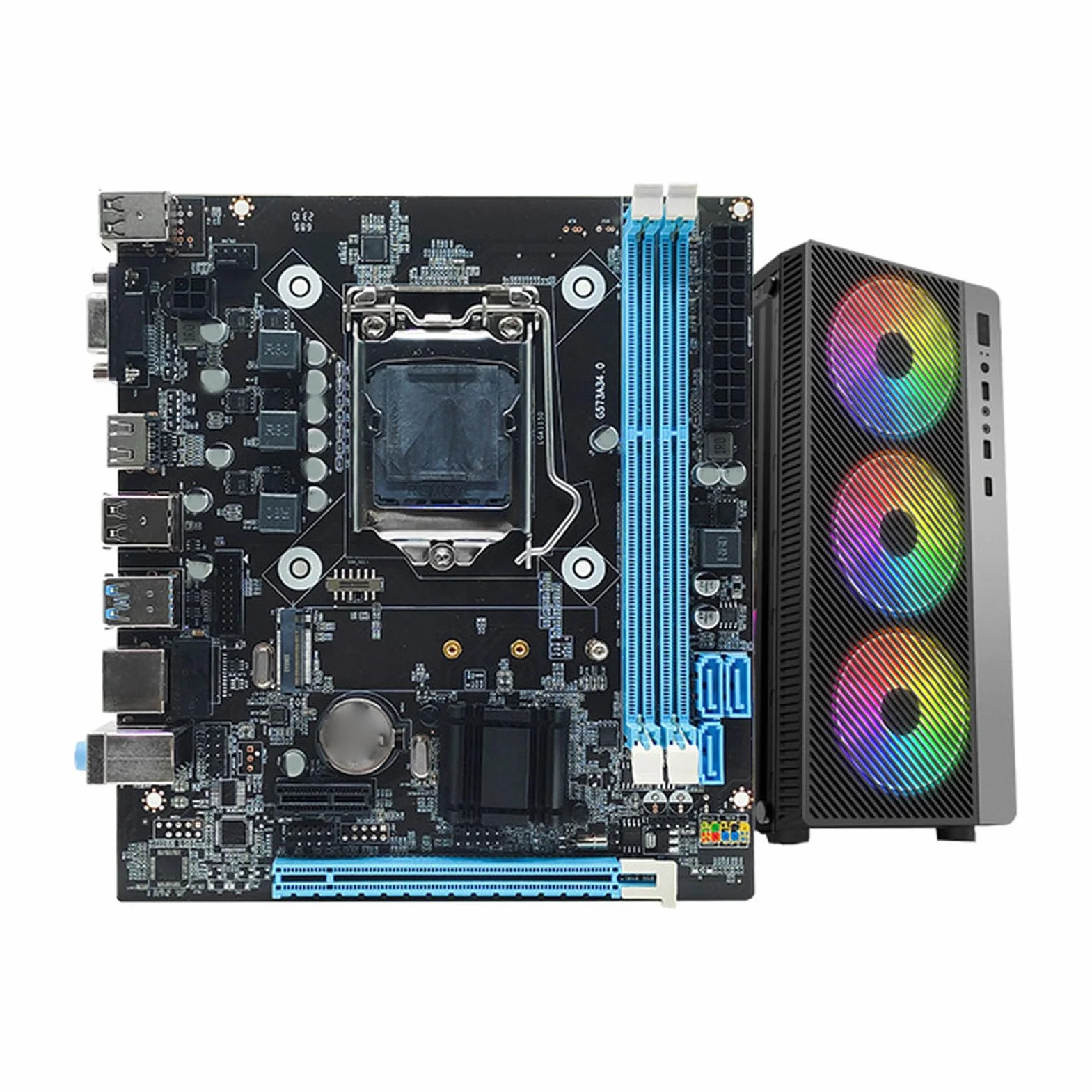 Scheda Madre del Computer, Scheda Madre per Giochi ATX, DDR3 a Doppio Canale, Slot LGA1150, Scheda Madre M.2 NVMe NGFF PCIE, SATA 6Gb/s, VGA, HDMI,LAN, Supporto I3/i5/i7