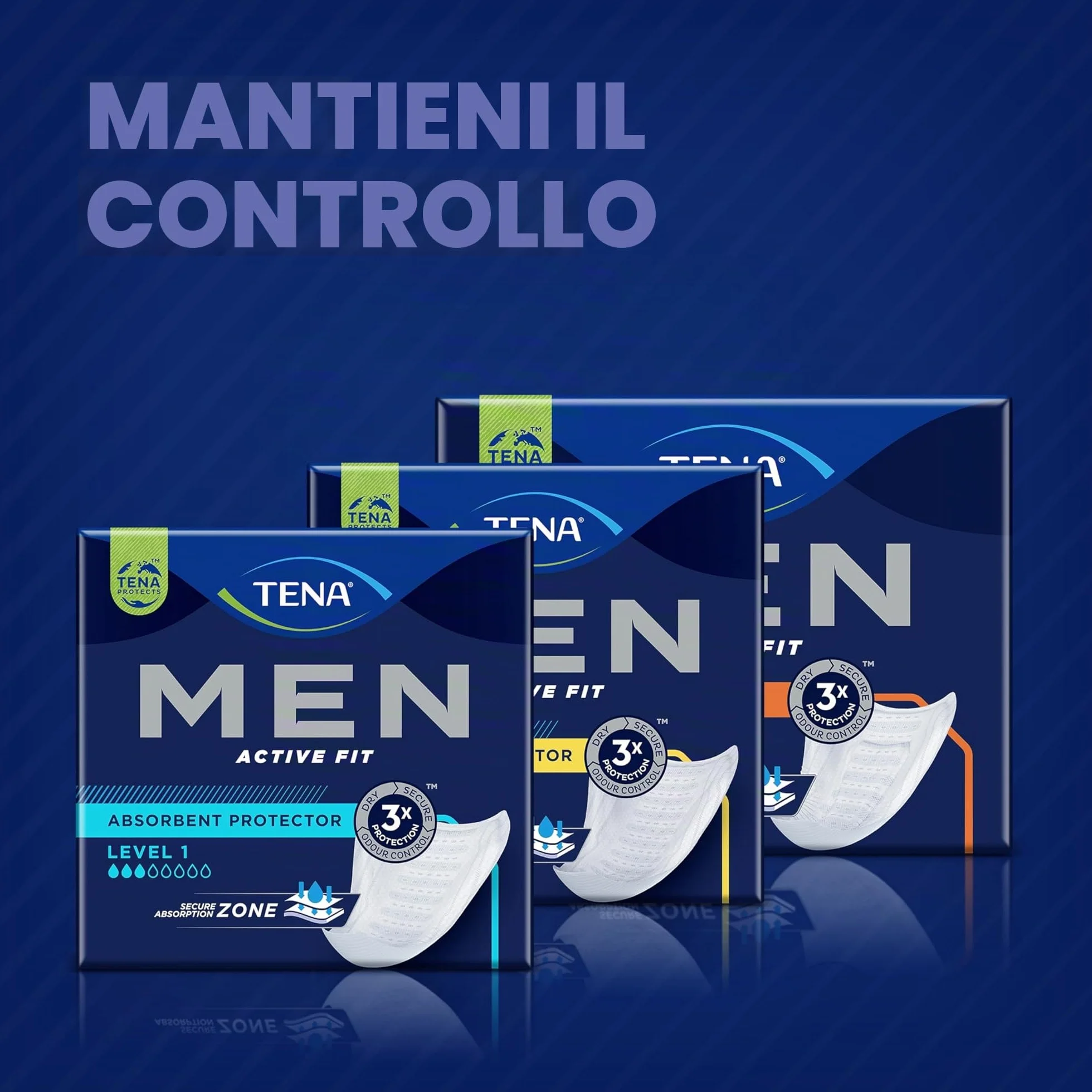 Tena Men Assorbenti maschili livello 1 per piccole perdite