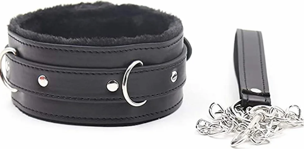 Collana regolabile in peluche pelle