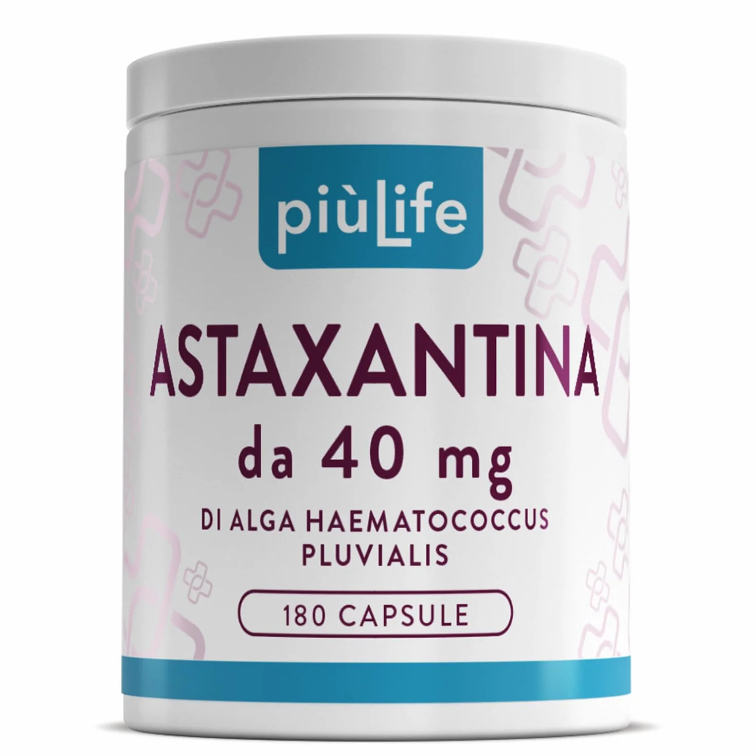 PiùLife Astaxantina Pura 40mg Da Alga Haematococcus Pluvialis Integratore Antiossidante Pelle Vista