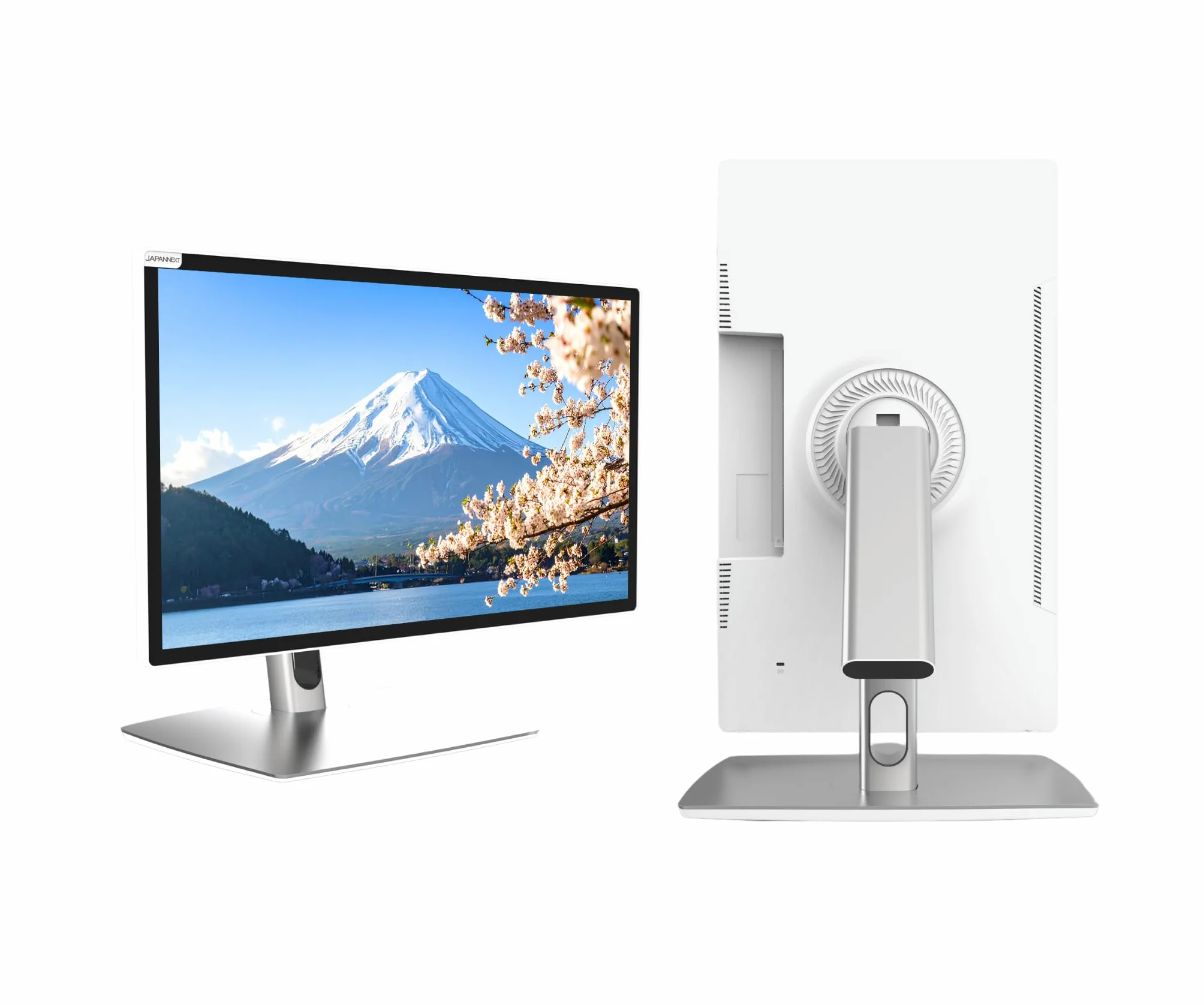 JapanNext Monitor Tattile Bianco 21.5" IPS con braccio articolato | Full HD (1920x1080) | HDR | Ricarica via USB-C(65W) Altezza e inclinazione regolabili | JN-IPS2152FHDR-C65W-FLD-T