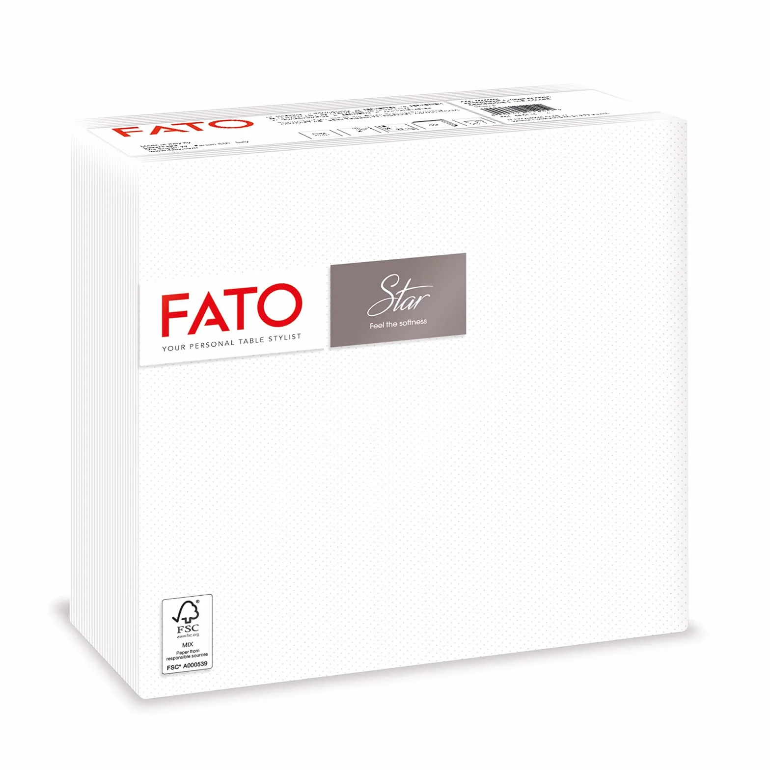 Fato Tovaglioli di Carta Monouso 40 pezzi 38x38 2 veli Bianco 100% Pura Cellulosa FSC
