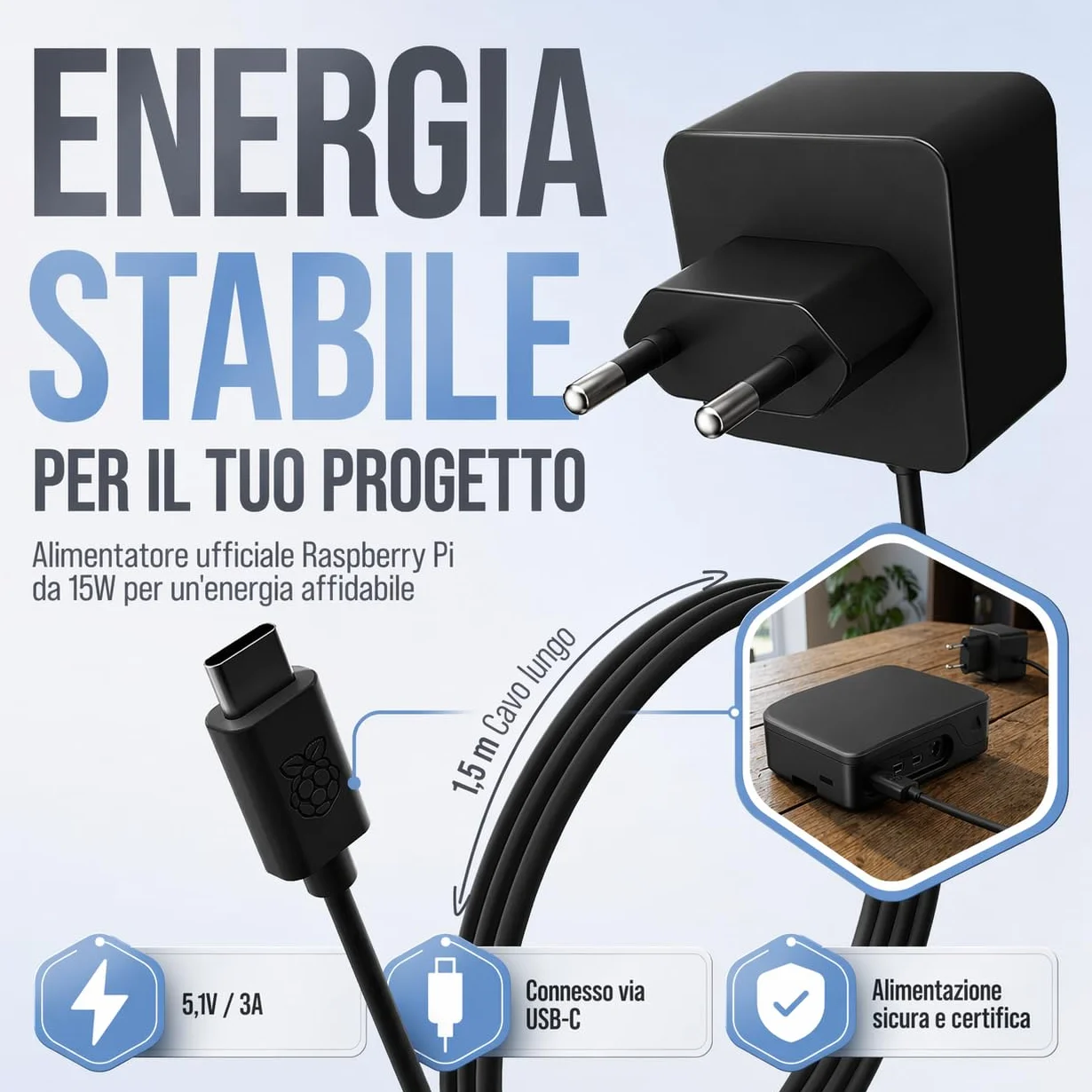 Raspberry Pi 4 4 GB Starter Kit 64 GB Nero Alimentatore 15 W Micro HDMI 4K Dissipatori Home Assistant Smart Home