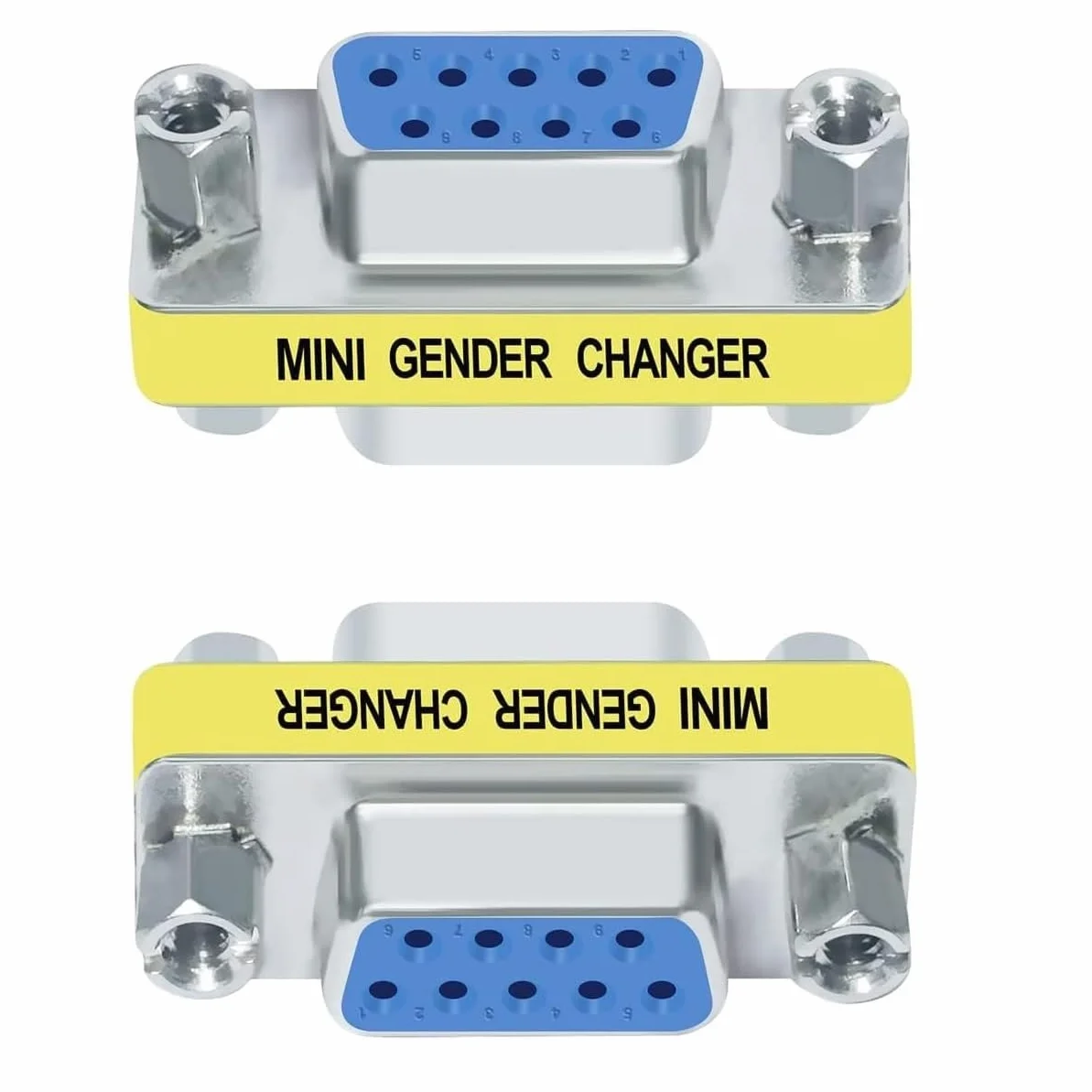 TECHZOCO Adattatore RS232 DB9 Femmina a Accoppiatore, Connettore Seriale per Commutatore di Genere RS-232 - RS-485 - TTL