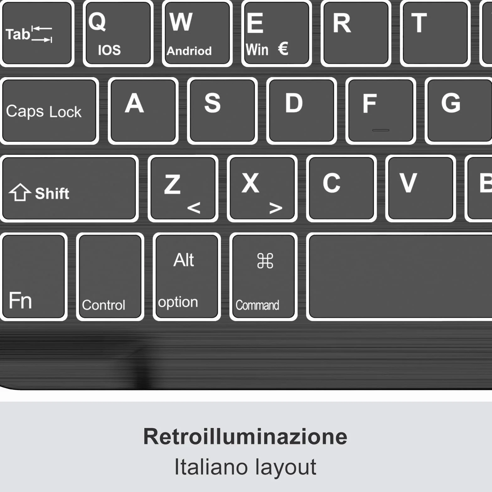 Cover con Tastiera Retroilluminata per Xiaomi Poco Pad X1, Pad 7/8/8 Pro 11.2" (2024/2025), Custodia Tablet Bluetooth 5.0, 7 Colori, Italiano, USB-C, Senza Touchpad, Nero