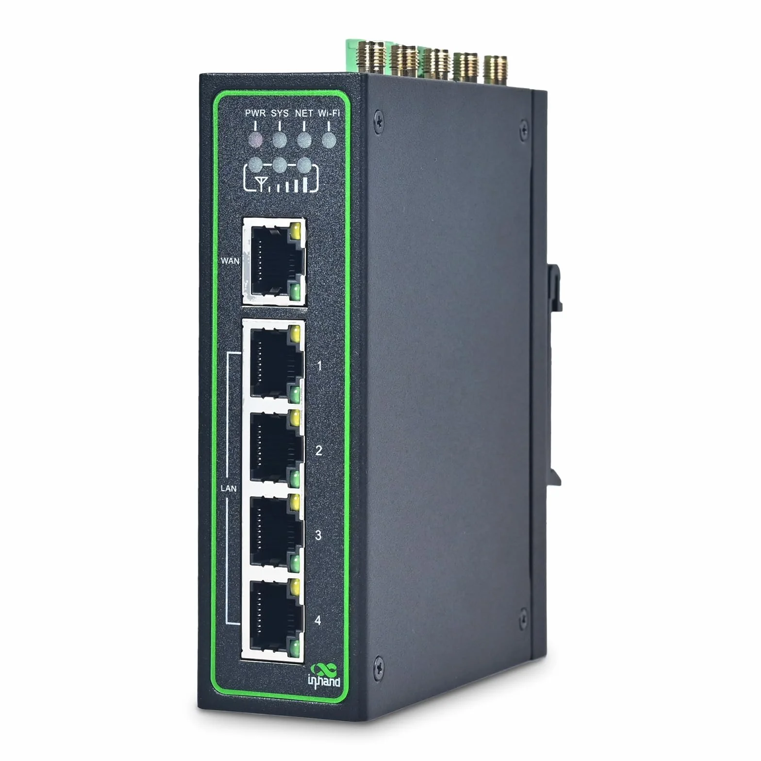 InHand Networks IR315 4G - Router industriale, LTE CAT4, Wi-Fi, Gateway IoT, router VPN, slot Dual SIM, 5 porte Fast Ethernet RJ45, Din-Rail, Cloud Managed, Unlocked (RS232&RS485+GNSS)