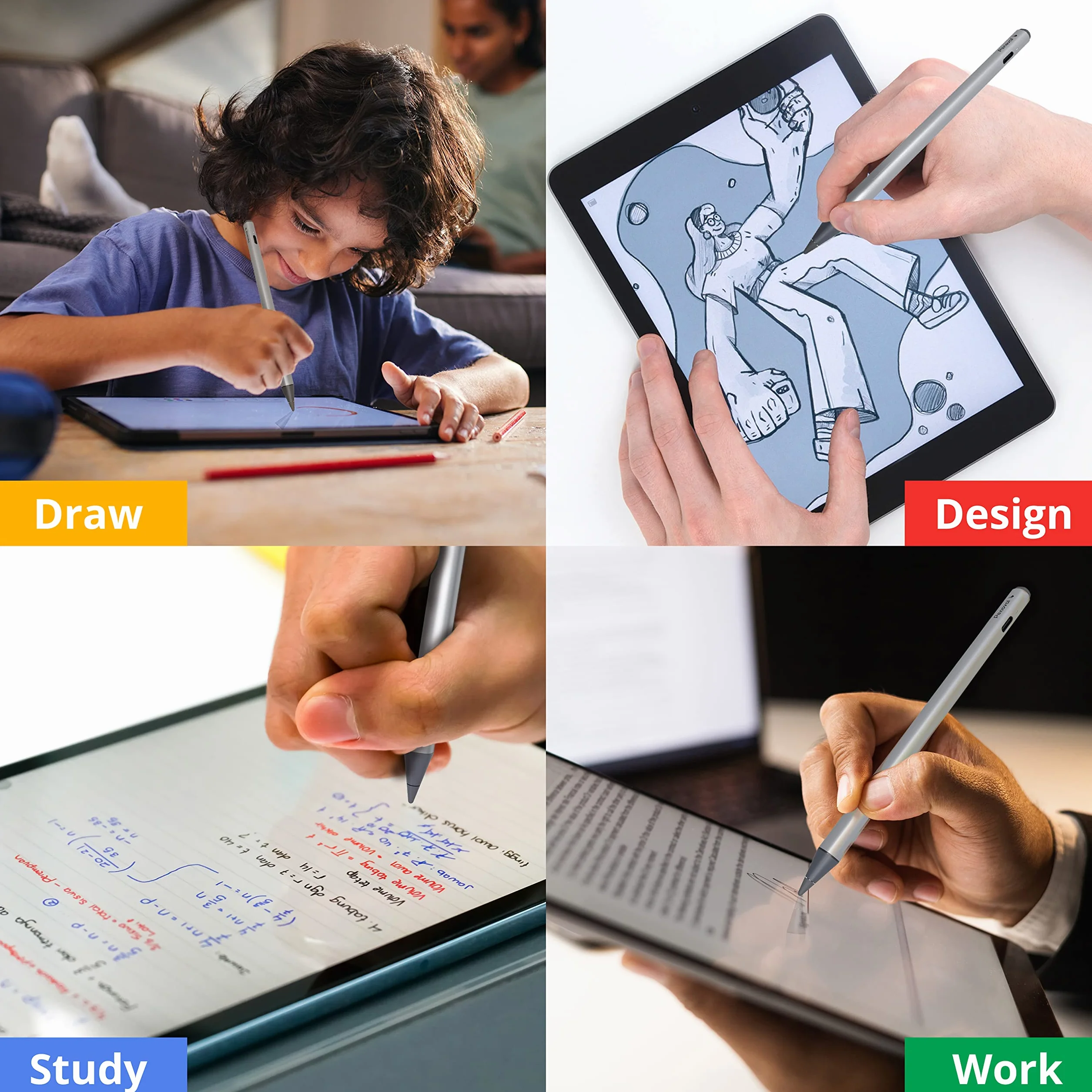 Penoval USI 2.0 Eingabestift für Chromebook, 4096 Druckstufen, magnetisch, für Google Pixel Tablet, Amazon Fire Max 11, Lenovo Chromebook Duet, HP Chromebook X360 14b, Ersatzspitzen enthalten.