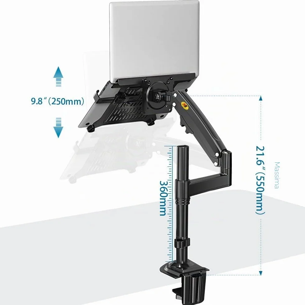 NB North Bayou Supporto Laptop & Supporto per Monitor, per Notebook da 13-17'' e Monitor da 17-32 Pollici, Carico Massimo 9 kg VESA 75/100 mm H100-FP