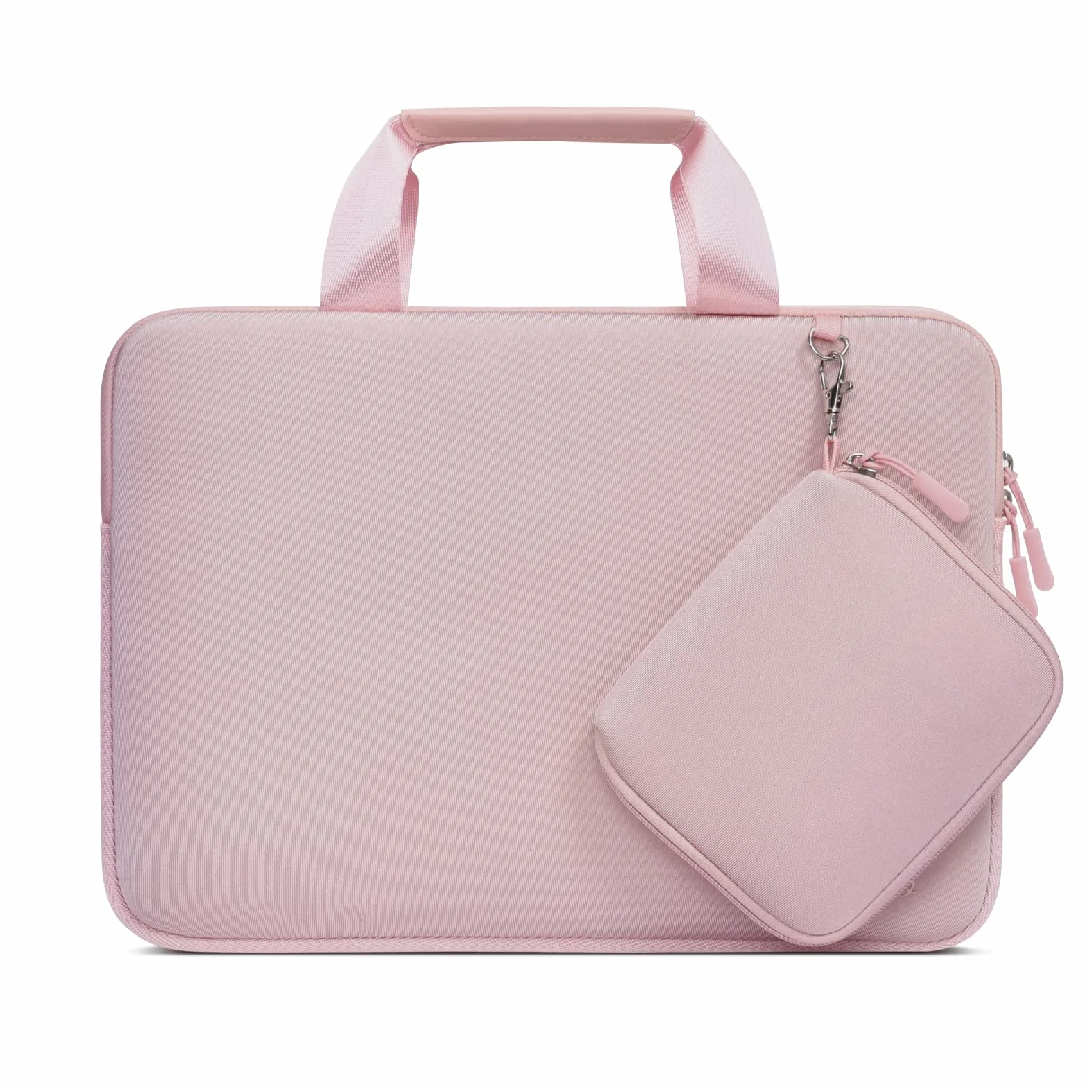 MOSISO 13.3 Pollici Custodia Borsa, 13-13.3 Pollici Porta PC Laptop Compatibile con MacBook Air/Pro 13 / Pro 14, HP Dell ASUS, Borsa Computer Neoprene Maniglia&Borse Piccola Staccabile, Rosa