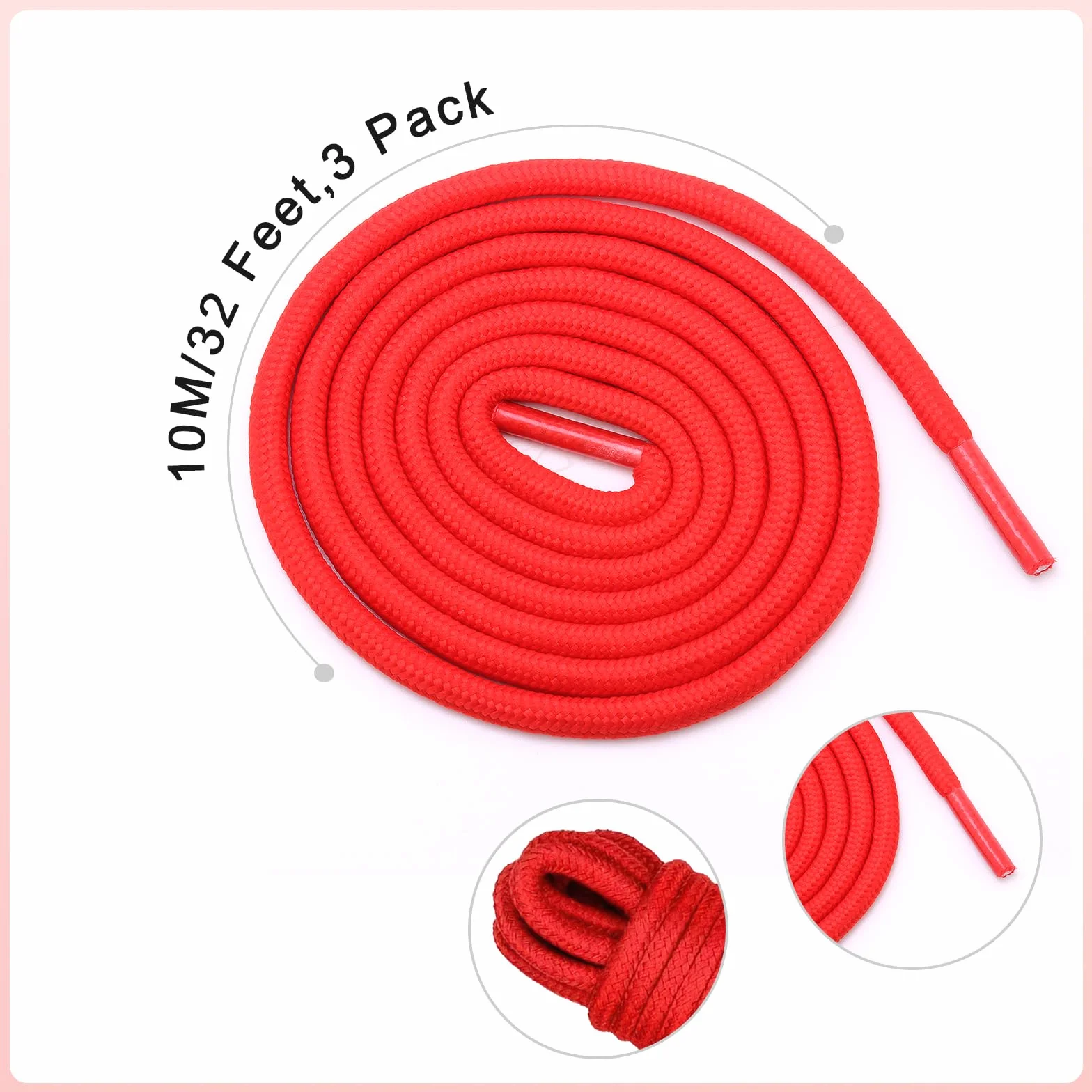 Qoosea BDSM Bondage Kit Corde di Cotone Premium 10m 3 Pack Rosso