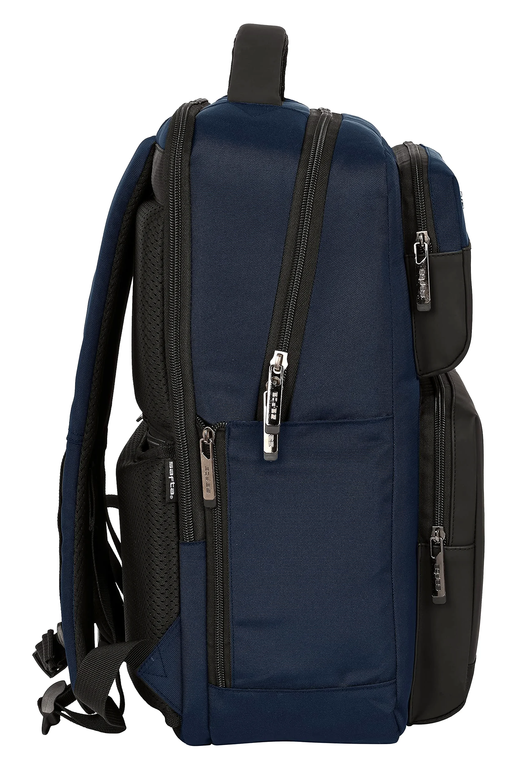 SAFTA - Zaino 2 tasche portatile 15,6" + USB Business Dark Blue 31X44X13Cm, multicolore (642201377)