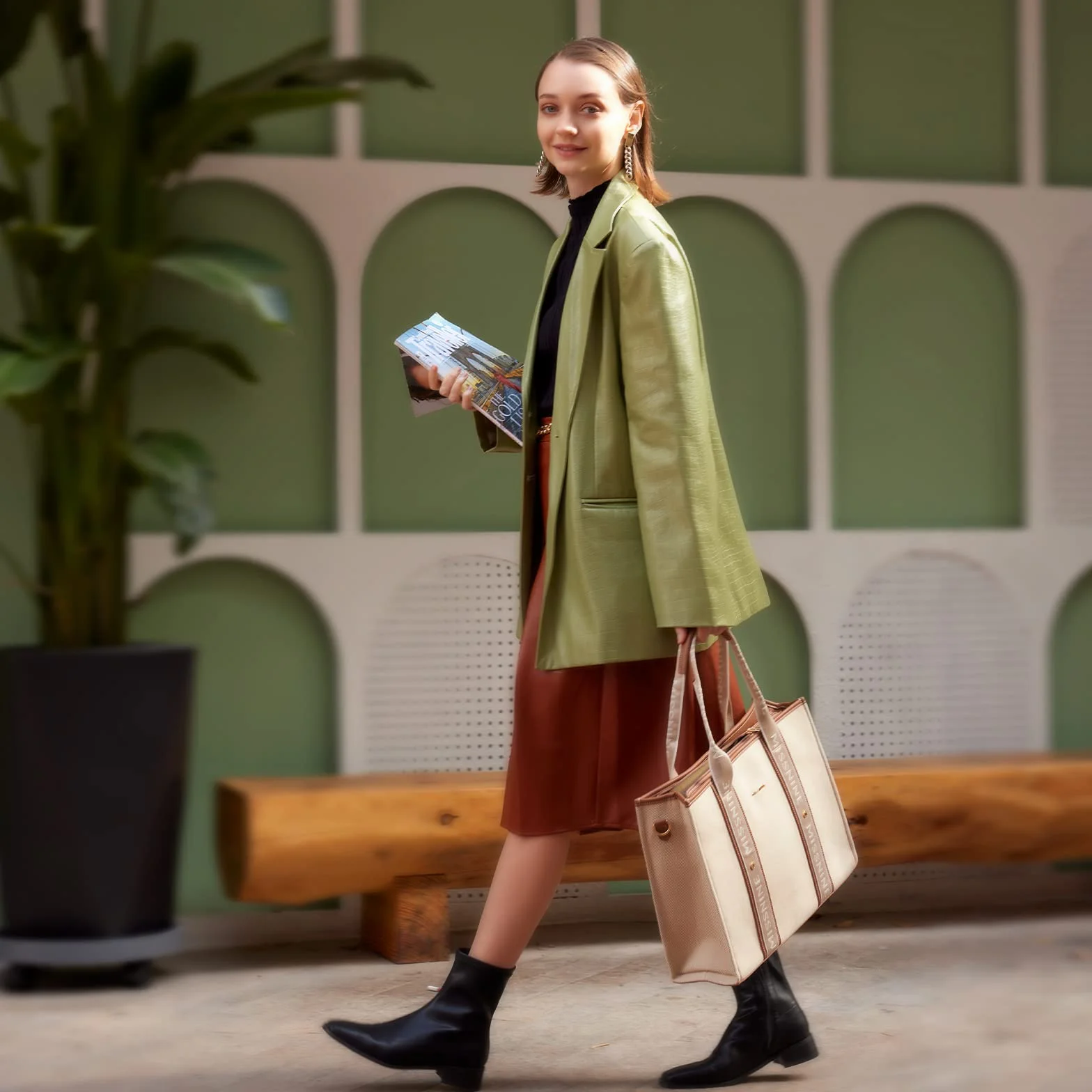 Missnine Borsa per computer portatile in tela 15,6 pollici valigetta per donna grande capacità borsa per ufficio scuola viaggi