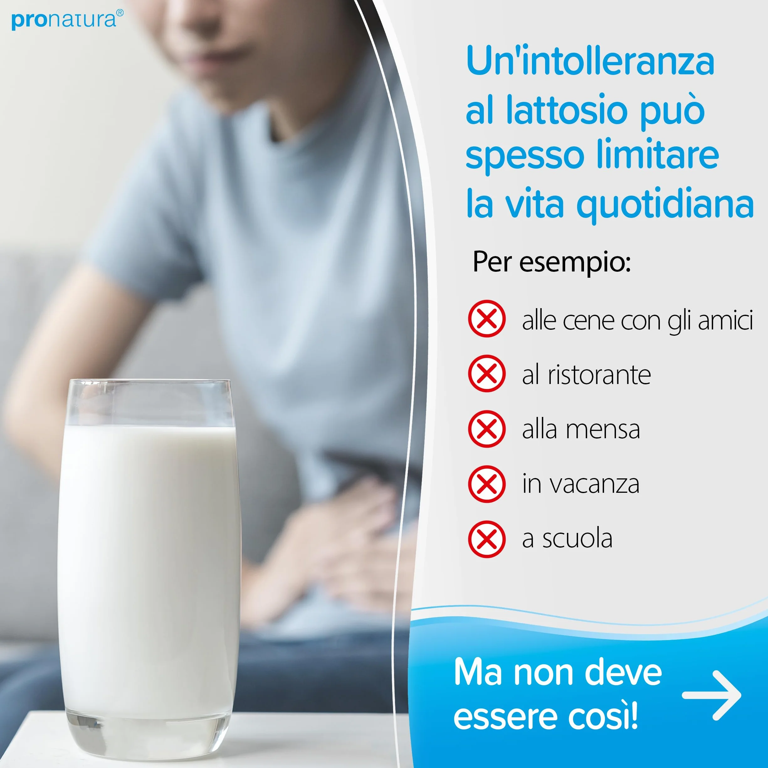 Pro Natura® Lactrase 6000 FCC 60 compresse lattasi intolleranza lattosio