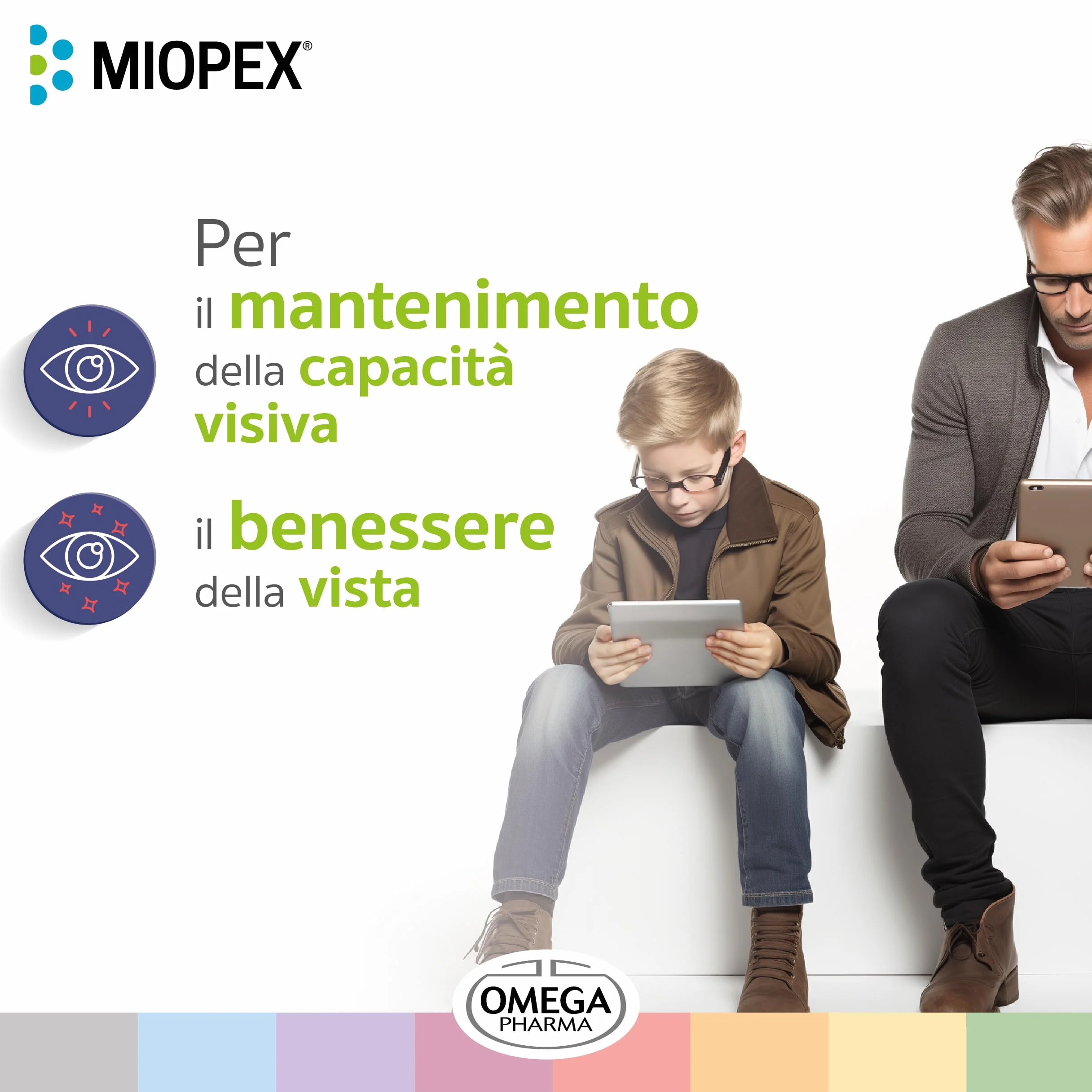 Omega Pharma Miopex Compresse Integratore Alimentare con Vitamine per la Capacità Visiva 20 Compresse