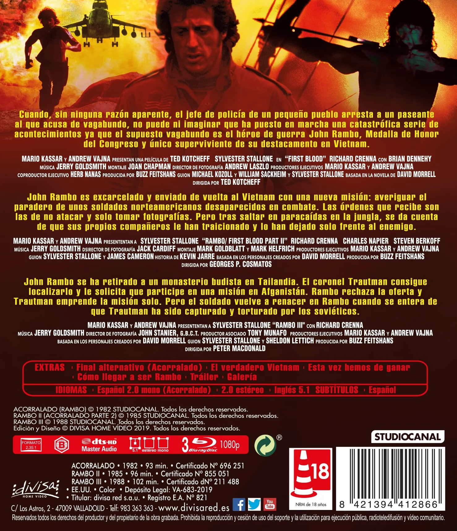 RAMBO LA TRILOGIA 3 BD