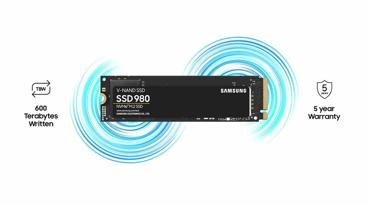 Samsung 980 250 GB PCIe 3.0 (up to 2,900 MB/s) NVMe M.2 Internal Solid State Drive (SSD) (MZ-V8V250BW)