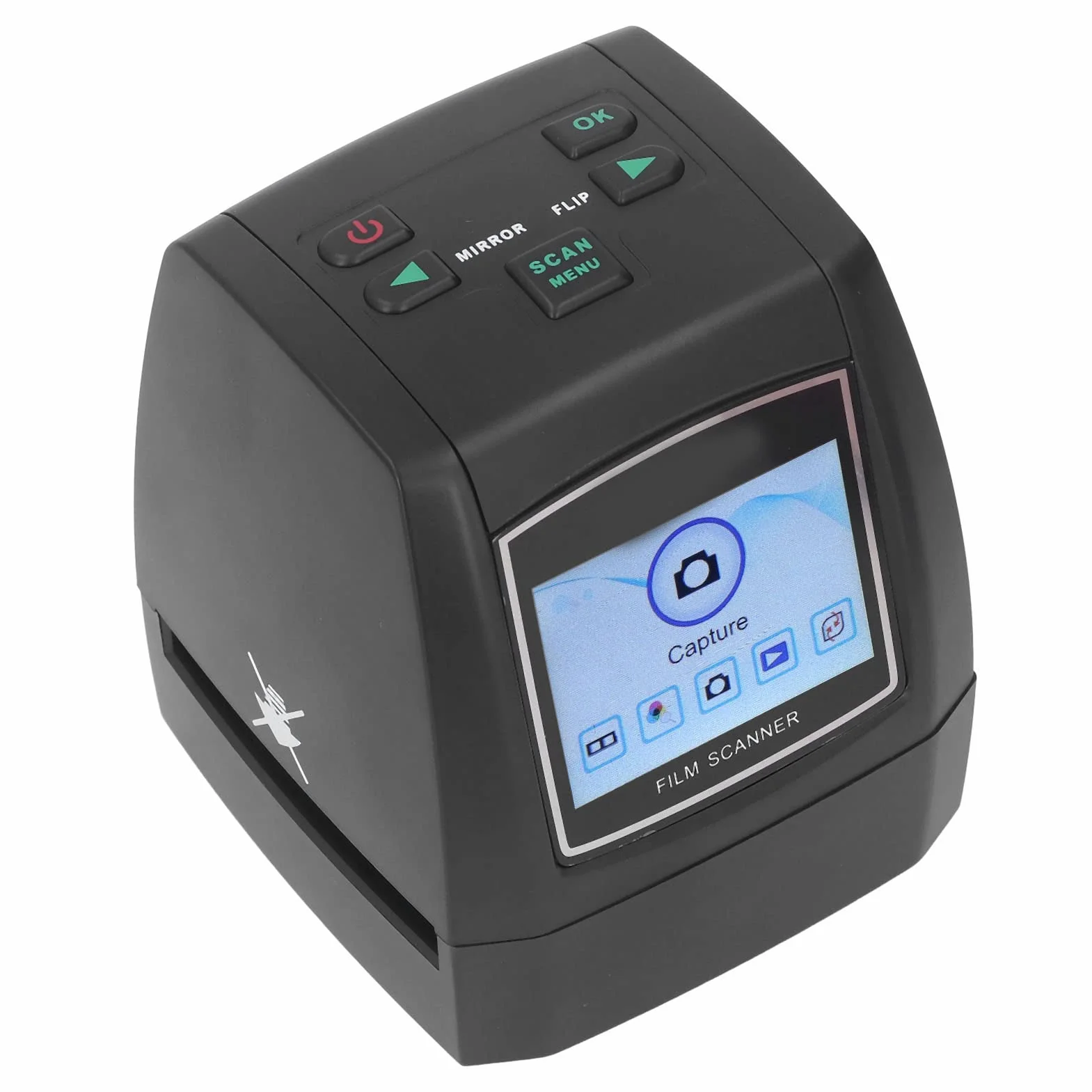 Fockety Scanner per pellicole Negative, USB2.0 22MP Display TFT a Colori da 2,4 Pollici Scanner per pellicole digitali USB 5V1A Scanner per Diapositive per studi fotografici Istituti di Ricerca TV