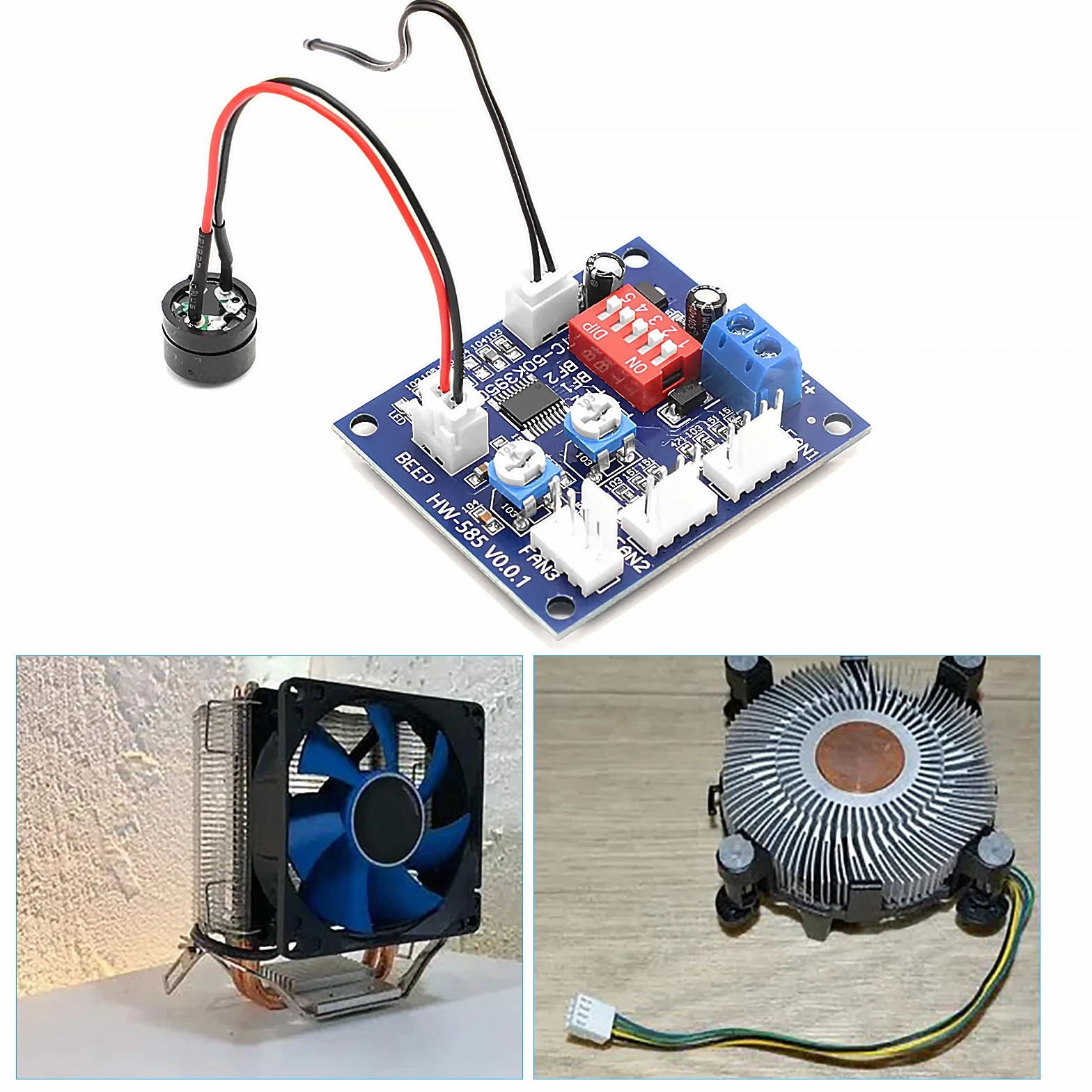 Modulo sensori PC PWM DC 12V 4 fili termostato regolatore velocità temperatura