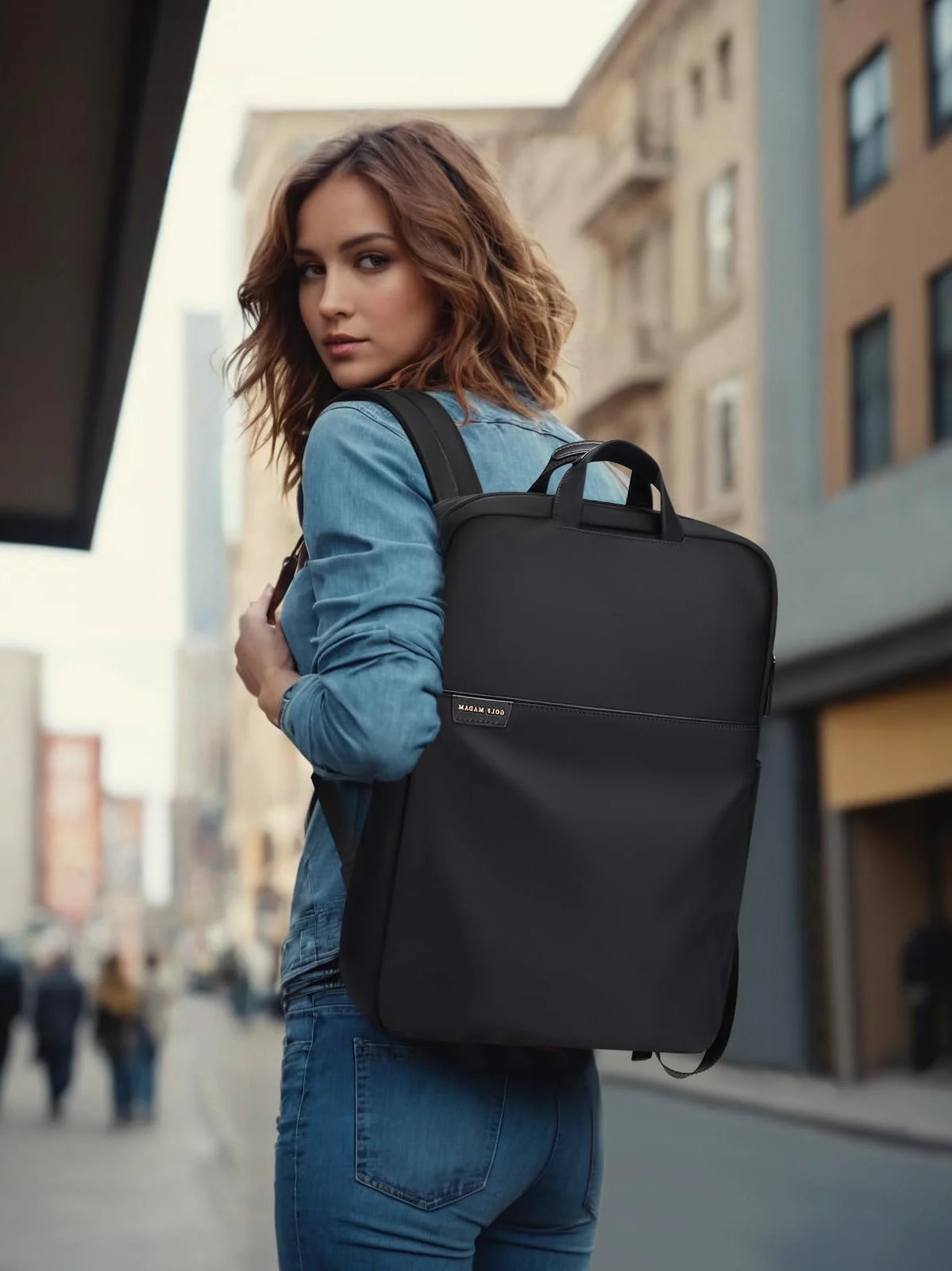 GOLF SUPAGS Zaino per Laptop Donna Zaino da Scuola Adatto per Laptop da 13.3 ", Uomo Zaino da Viaggio Casual Business Daypack per Scuola Universitaria Viaggi Lavoro Campeggio Nero