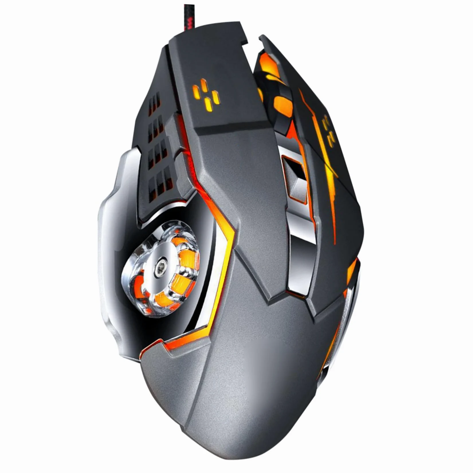 Uonlytech 1pezzi Mouse Cablato Usb Ergonomico Per Computer Da Ufficio Per Pc Desktop Laptop Argento
