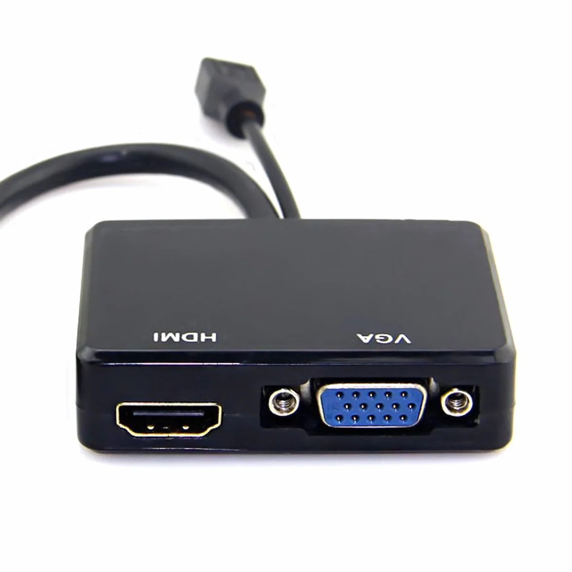 JSER HD-213 HDMI a VGA & HDMI femmina Splitter con cavo audio video convertitore adattatore per HDTV monitor PC