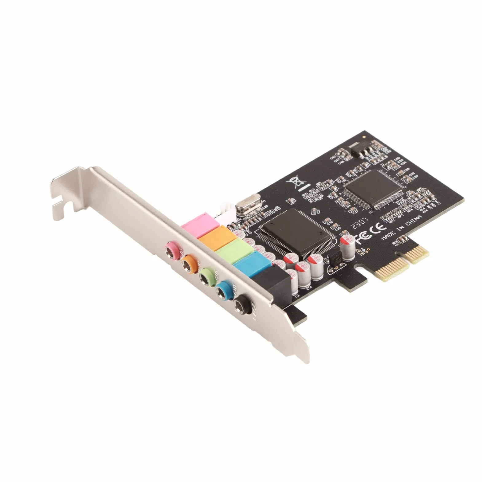 Scheda 6 Conversione Stereo Hardware con CD Driver Scheda Desktop Nera CMI8738 PCI-E 7/Vista/XP 32/64 Bit