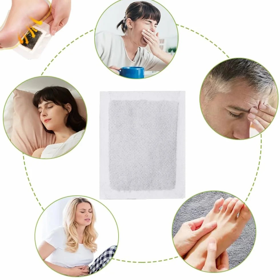 Cerotti Disintossicanti Piedi Detox Foot Patch 30 Pezzi Alleviare Stress Sonno