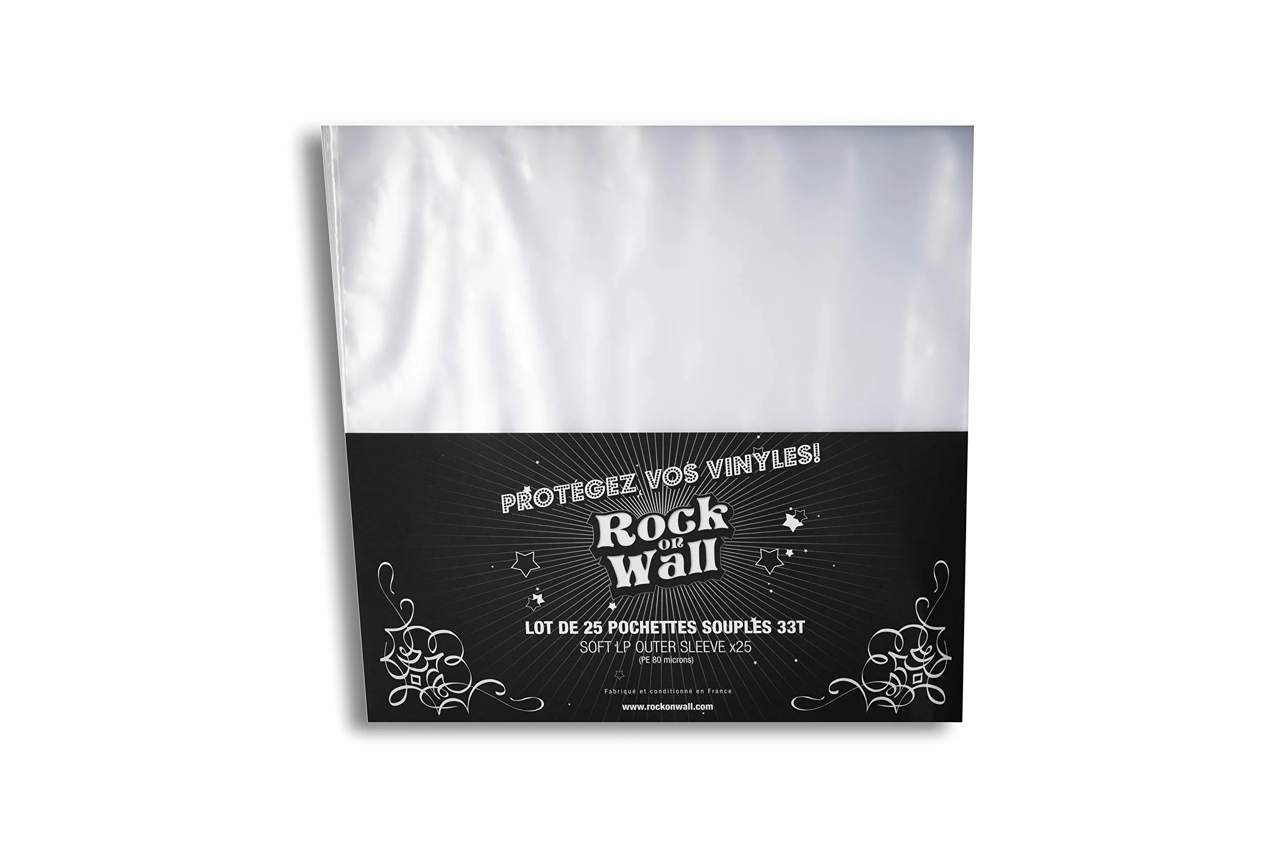 ROCK ON WALL Buste Trasparenti di Protezione per Vinile (25 Pz.),