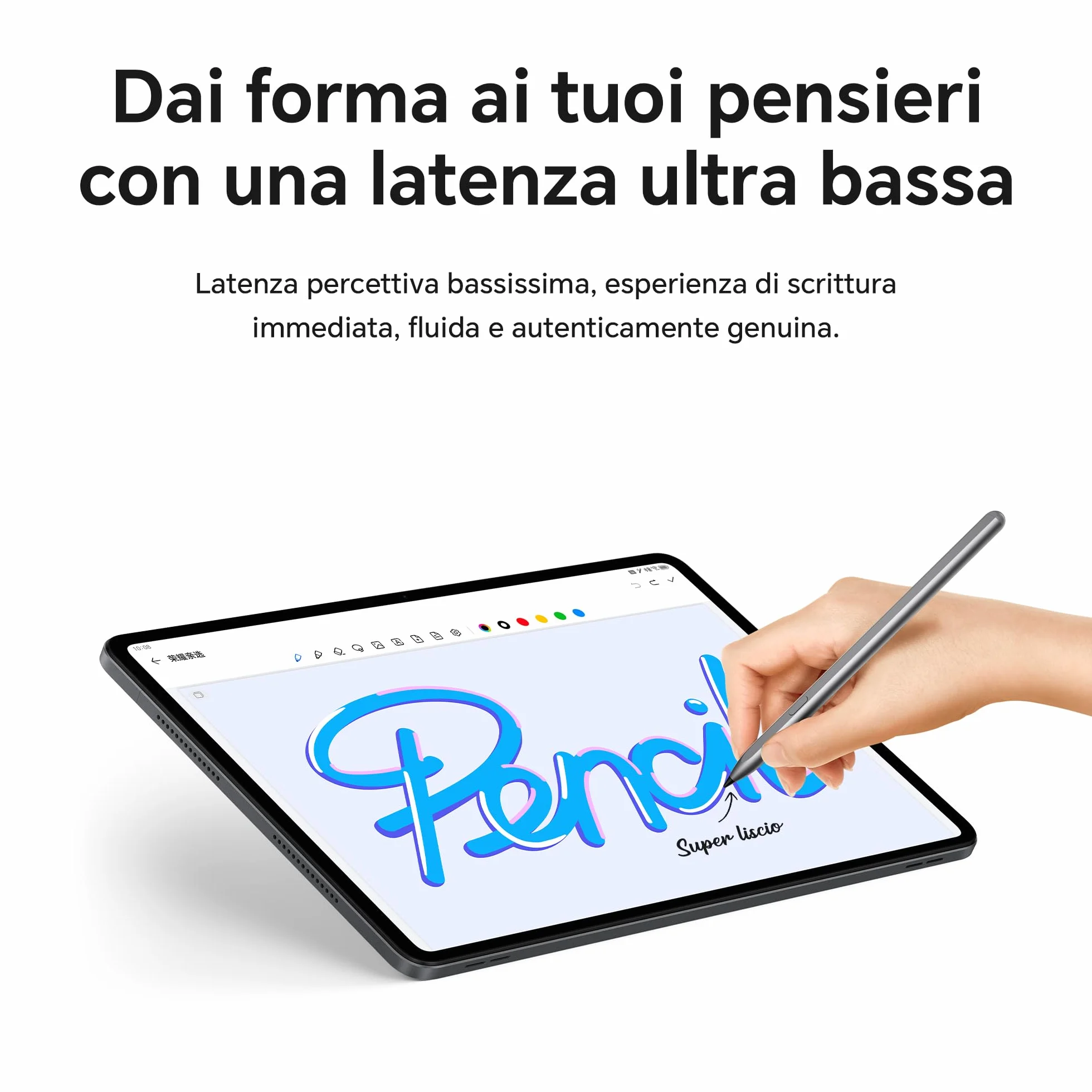 HONOR CHOICE penna per HONOR Pad 10/9/X9a, ad alta sensibilità, Palm Rejection, penna touch per tablet con rilevamento dell'inclinazione, penna capacitiva con 1 punta di ricambio