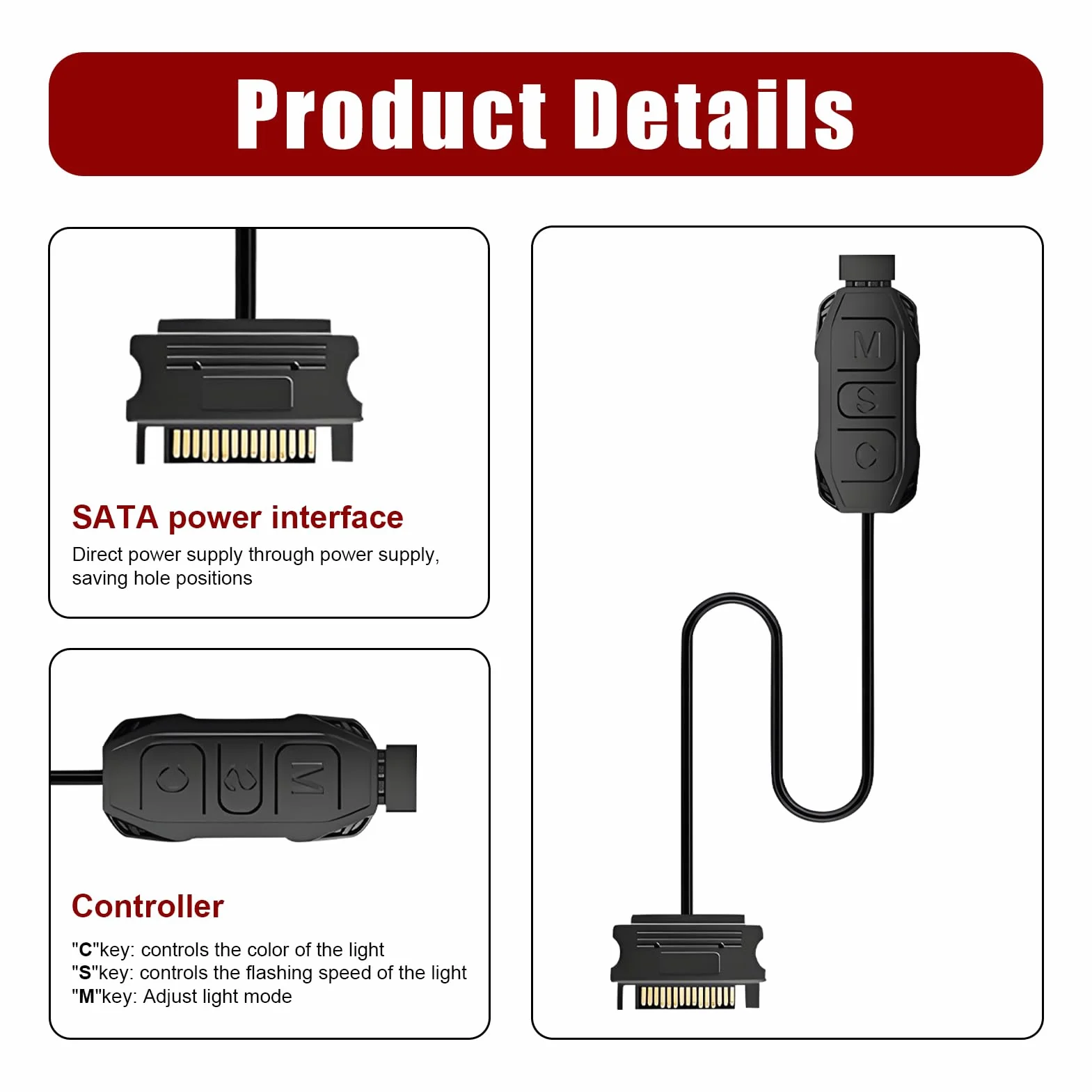 Controller ARGB Binghe 5V-3 pin con telecomando a 14 tasti per ventole PC e strisce LED