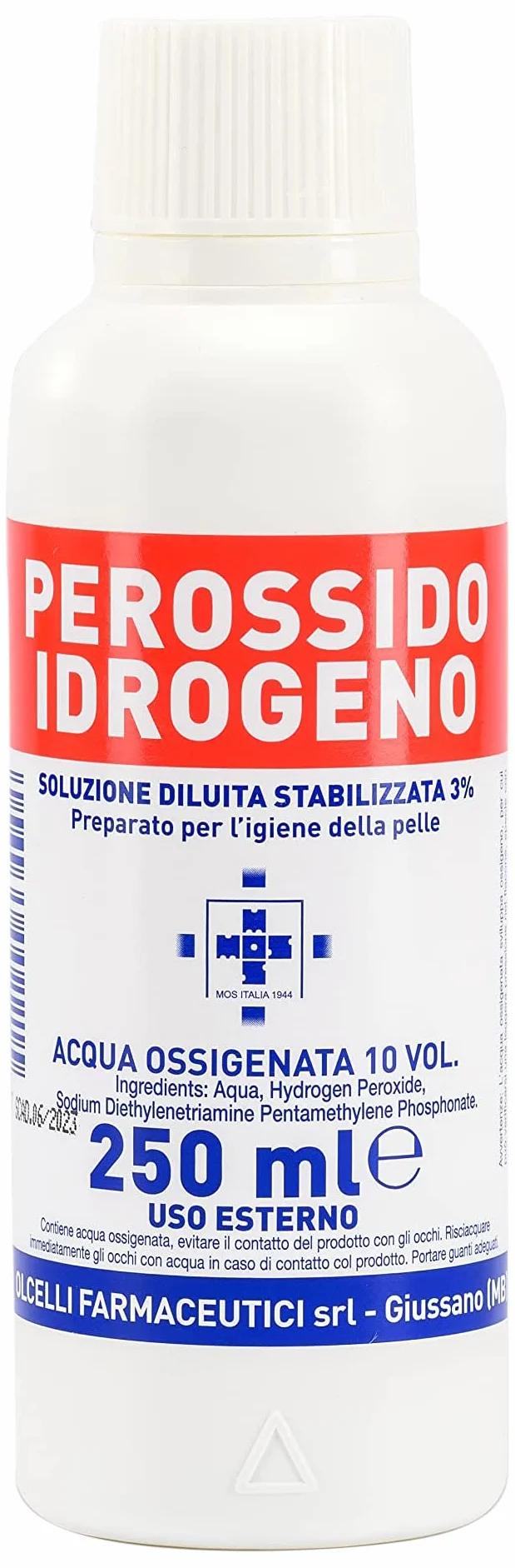 Olcelli Farmaceutici Perossido d’idrogeno soluzione diluita 3% Bottiglia 250 ml
