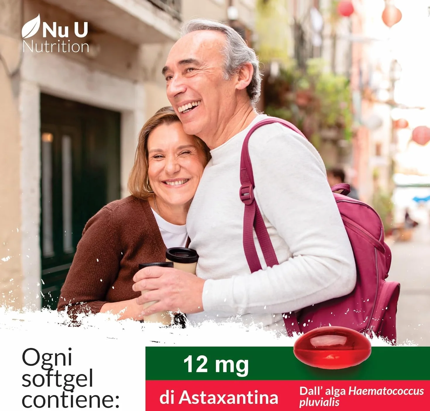 Nu U Nutrition Astaxantina Naturale 12mg 180 Capsule Softgel Integratore Antiossidante