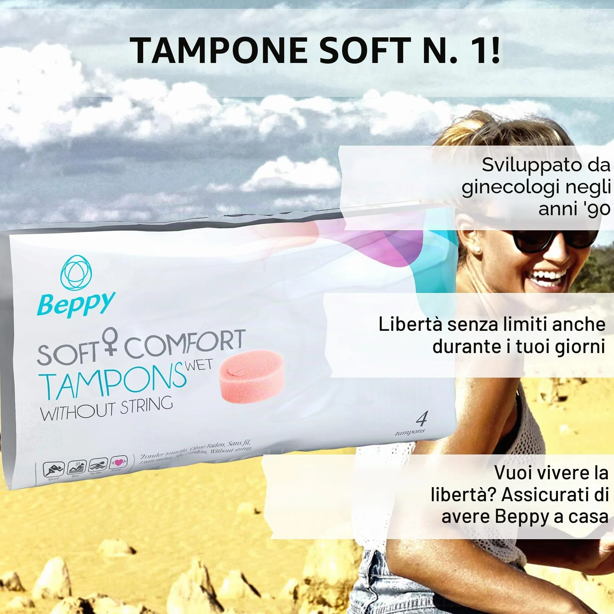 Beppy Buffole Soft Comfort Asha con Laminato Lubrificante Confezione 4