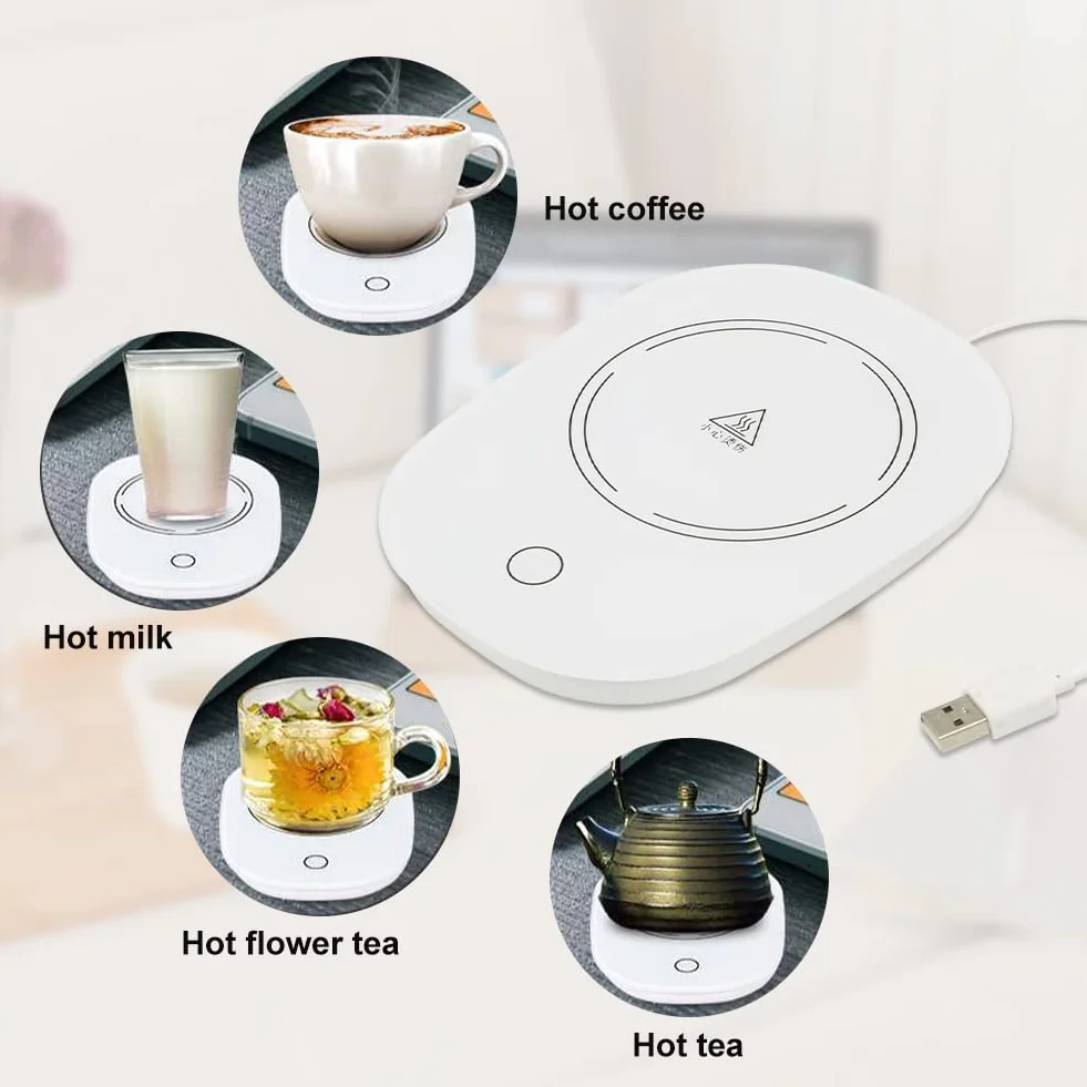 TUKNON Scalda Tazza USB,Scalda Tazza,Scaldatazze da Caffè,Scalda Bevande,Sottobicchiere Elettrico,Ldeale per la Stagione Invernale, per caffè,Latte,tè,Acqua,Regalo di Natale,Regalo di Capodanno