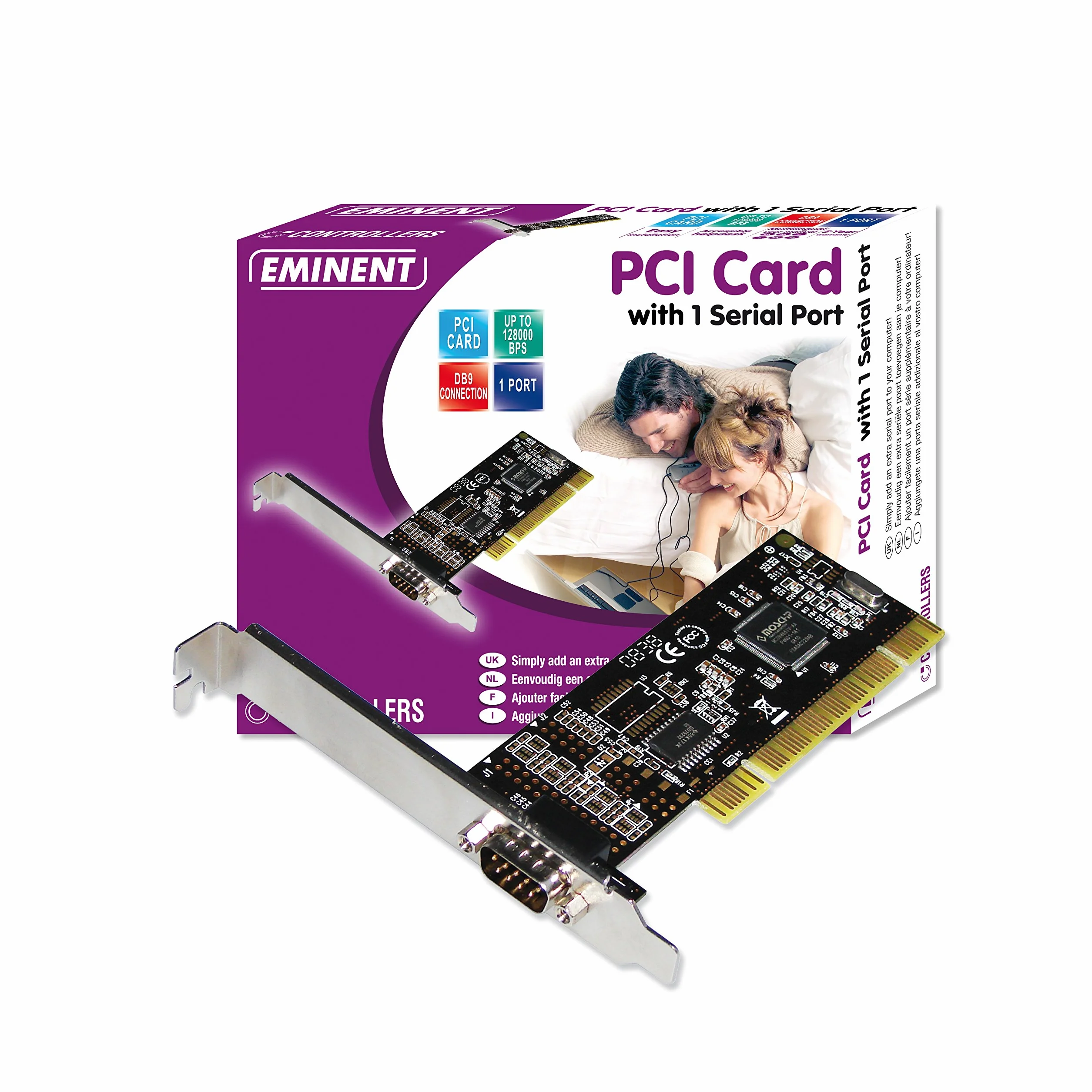 Eminent Scheda PCI con Porta Seriale, Nero