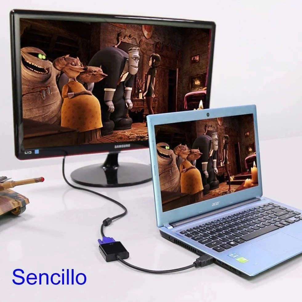 ICZI Adattatore DP a VGA 1080p, convertitore DisplayPort a VGA con contatti placcati in oro, cavo DP maschio a VGA femmina per schermi monitor HDTV proiettori ecc, nero