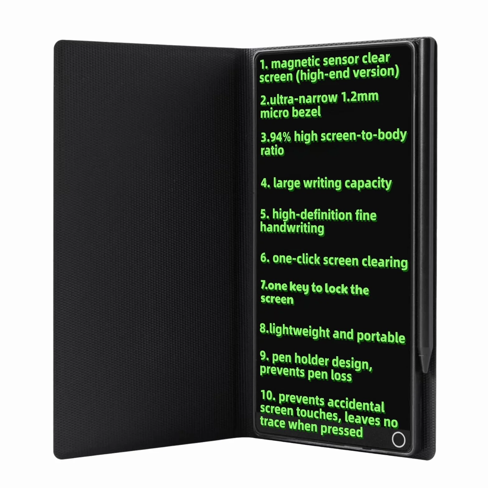 EMEBAY Tablet da Scrittura LCD 6,5 Pollici Mini Blocco Note Digitale Cancellabile Schermo Intero con Custodia per Bambini Adulti