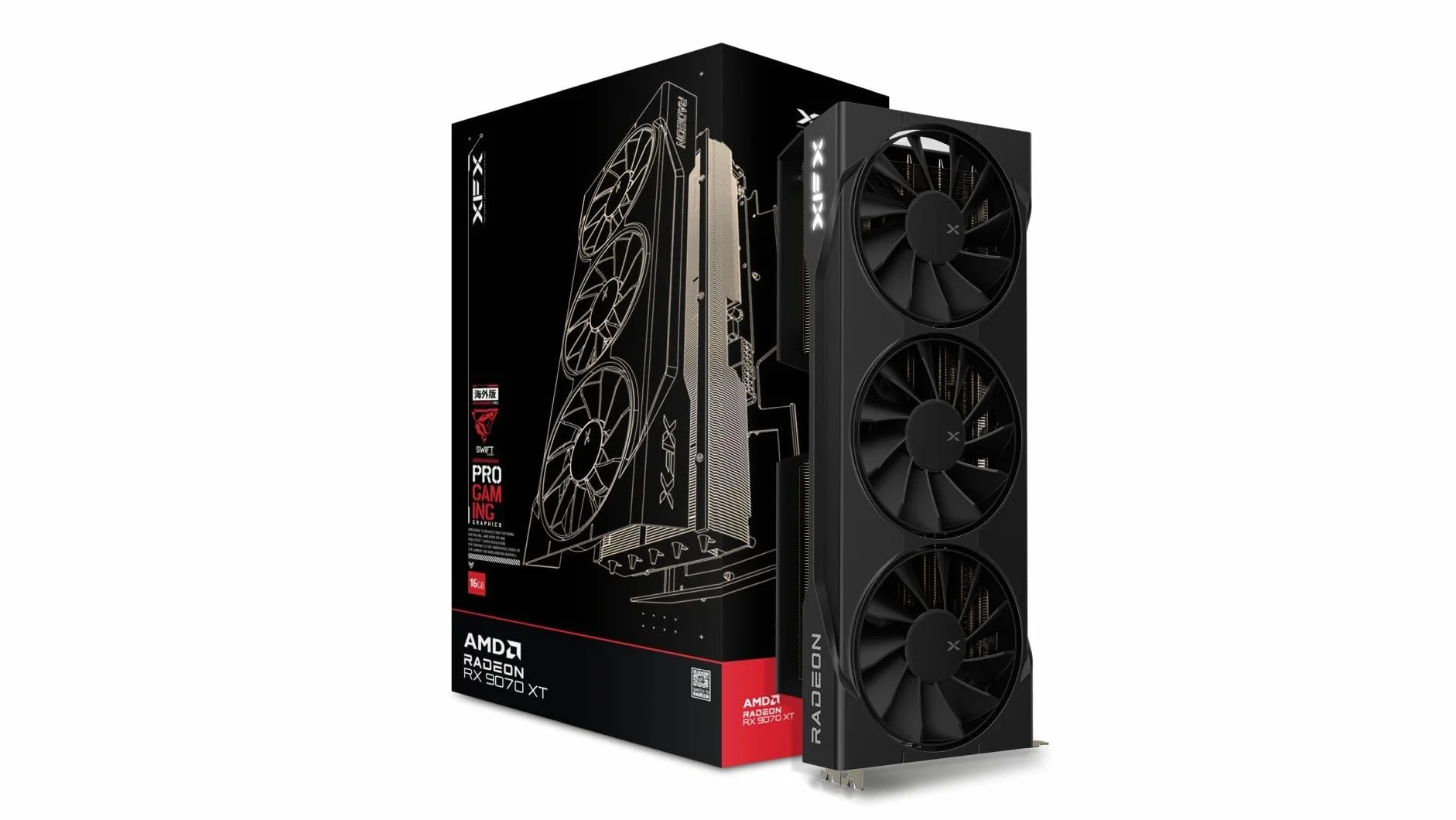 XFX RX 9070XT Swift Gaming 16GB GDDR6 Black