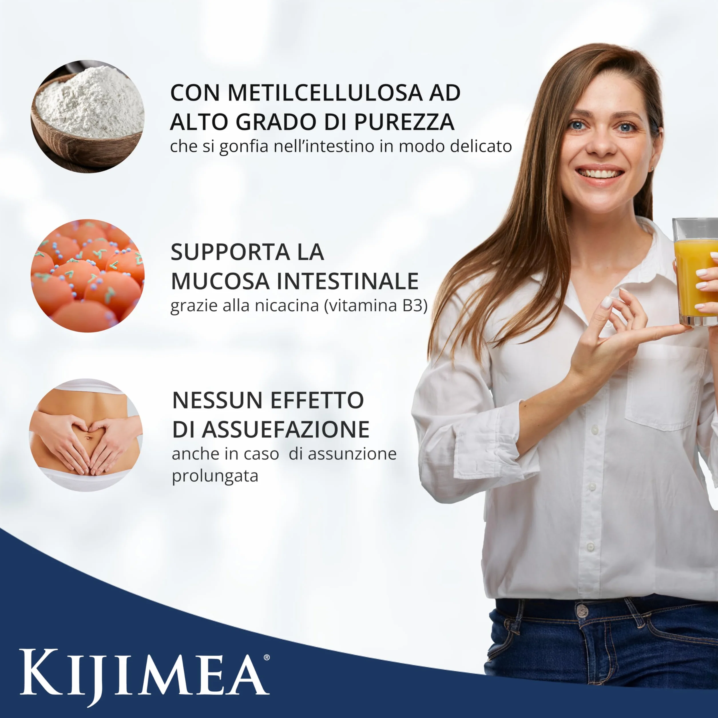 Kijimea® Regularis 500 g - Integratore per il benessere intestinale con metilcellulosa e niacina