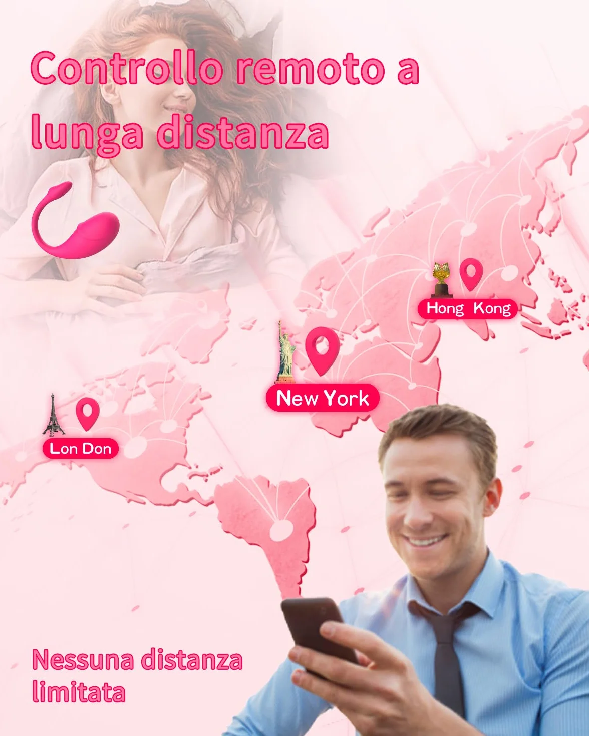 Vibratore Donna Bluetooth Telecomandato Sex Toys Stimolatore Clitorideo Portatile Bullet G-Spot APP Vibratore Mutandine Vibranti Palline Vaginali