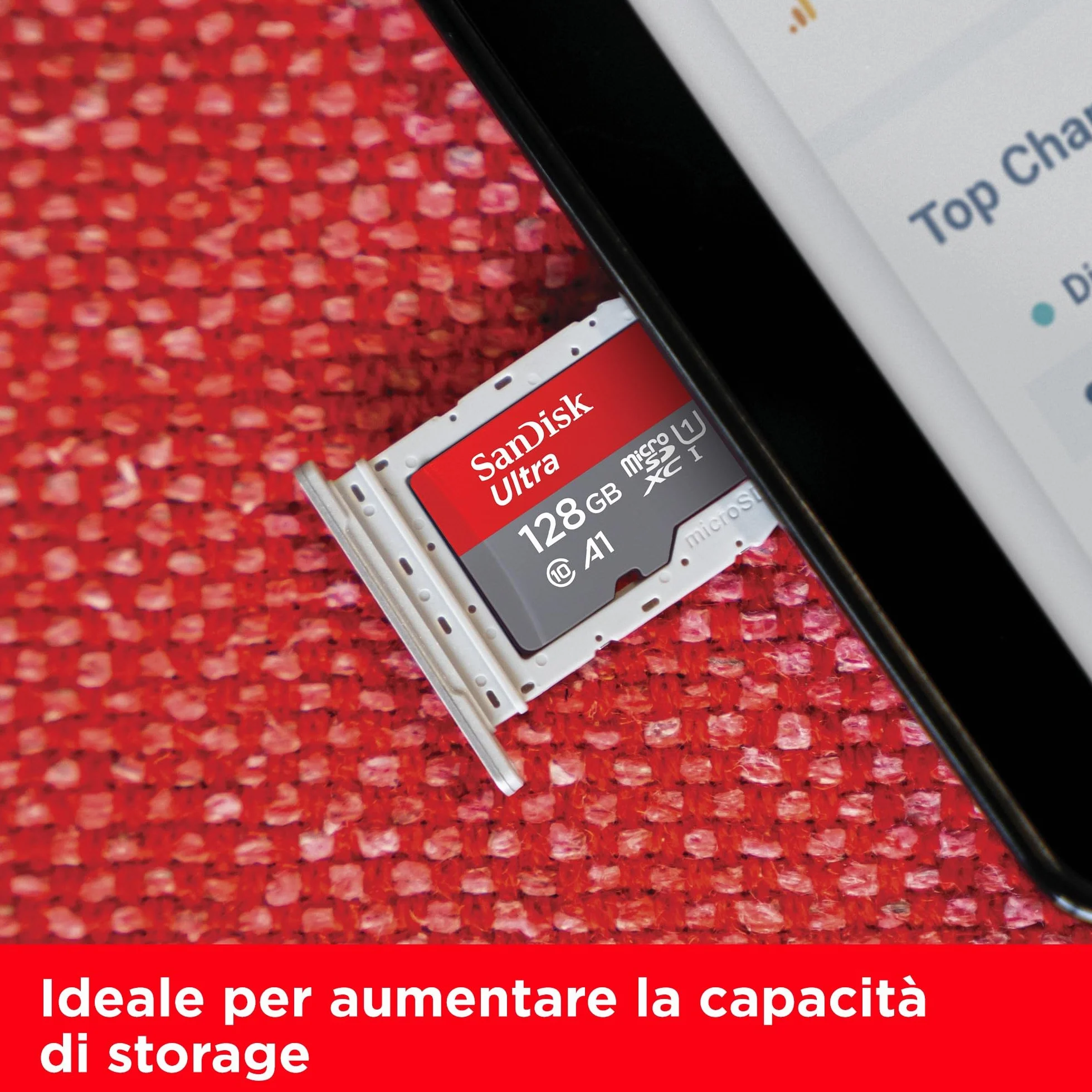 SanDisk 128GB Ultra scheda microSDXC + adattatore SD 140 MB/s A1 UHS-I Class 10 U1